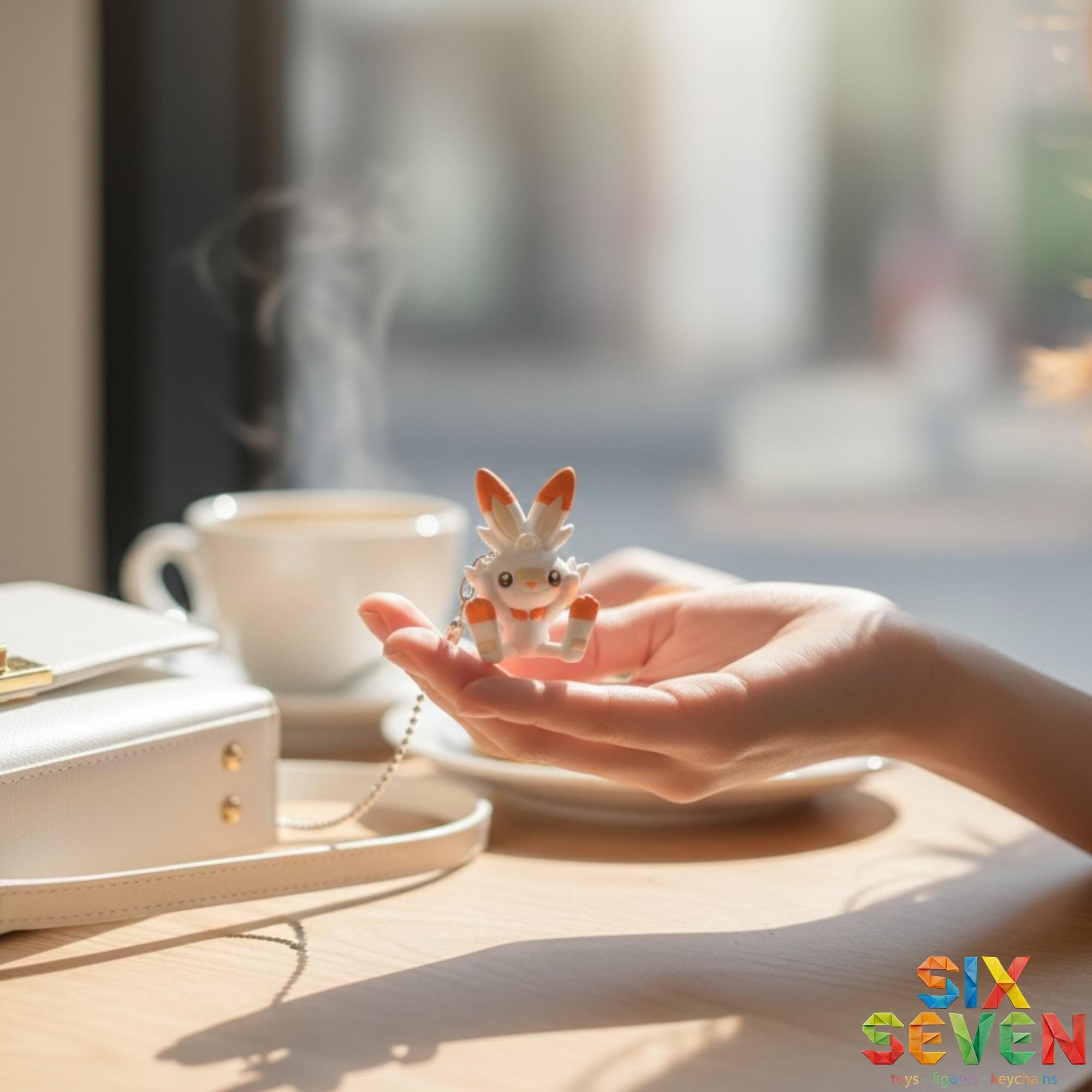 Pokemon Inspired Scorbunny Figure & Keychain