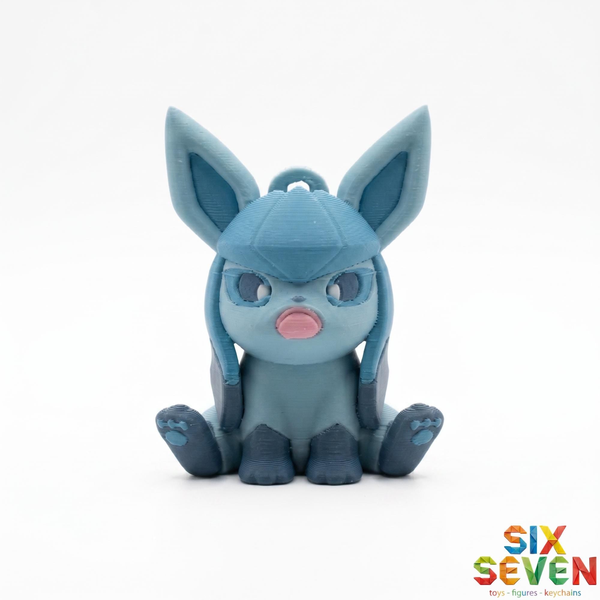 Pokemon Inspired Glaceon Figure & Keychain