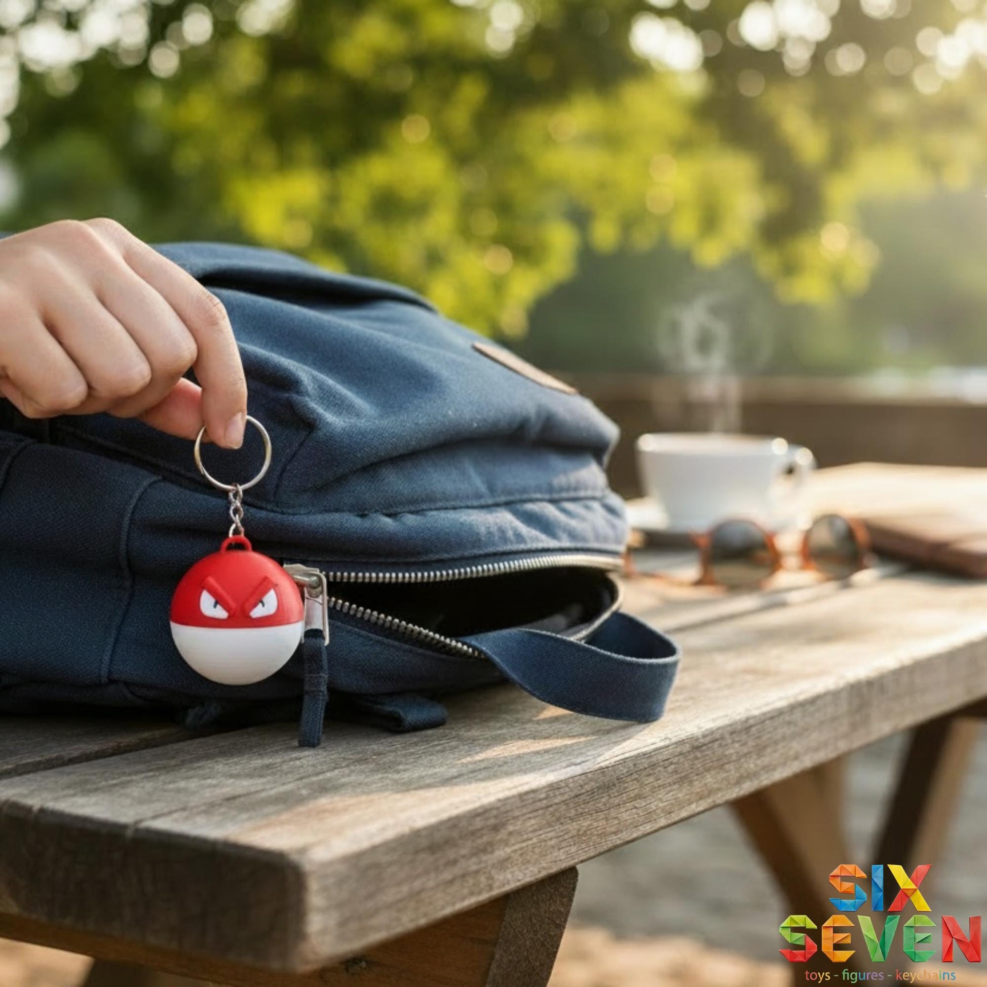 Pokemon Inspired Voltorb Figure & Keychain
