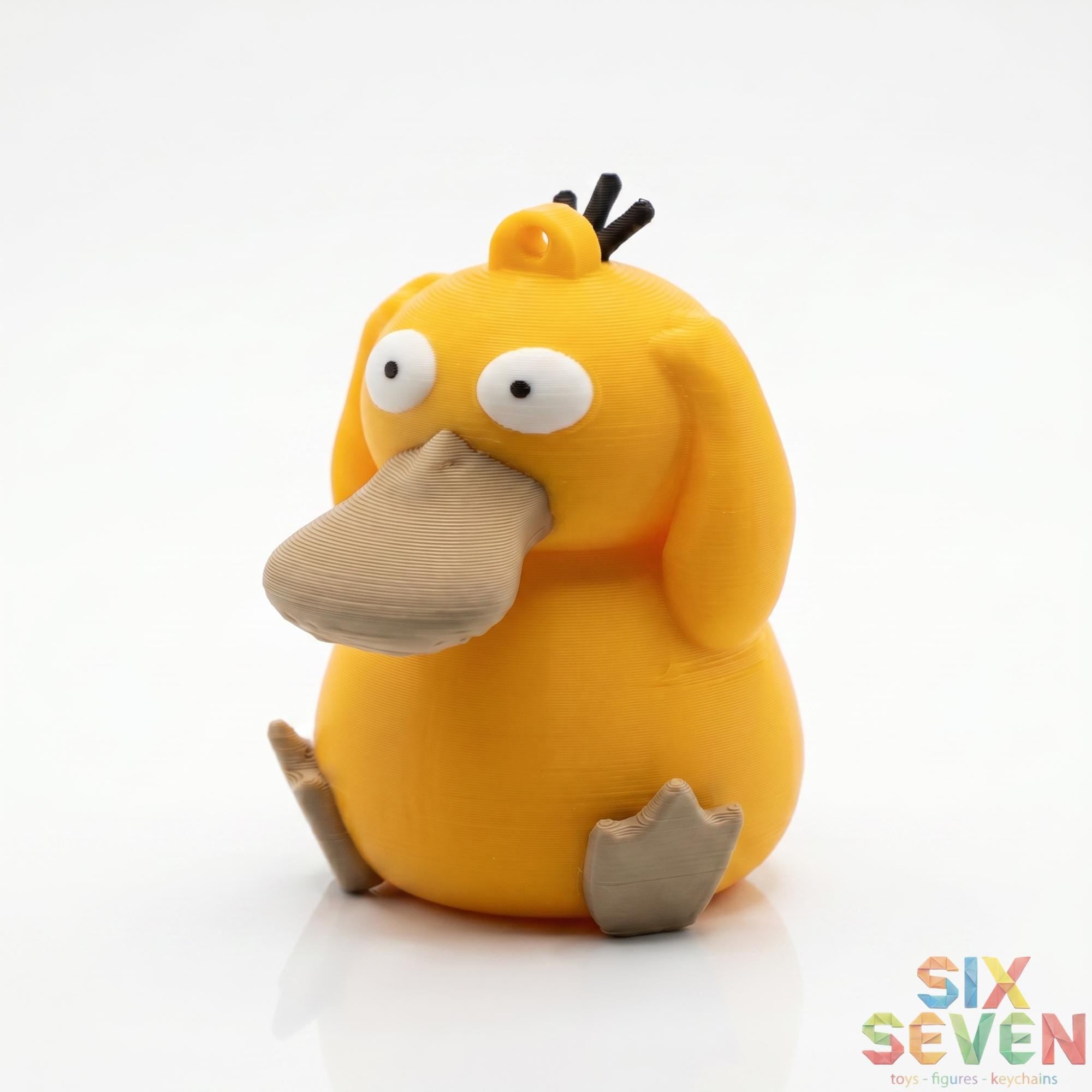 Pokemon Inspired Psyduck Figure & Keychain