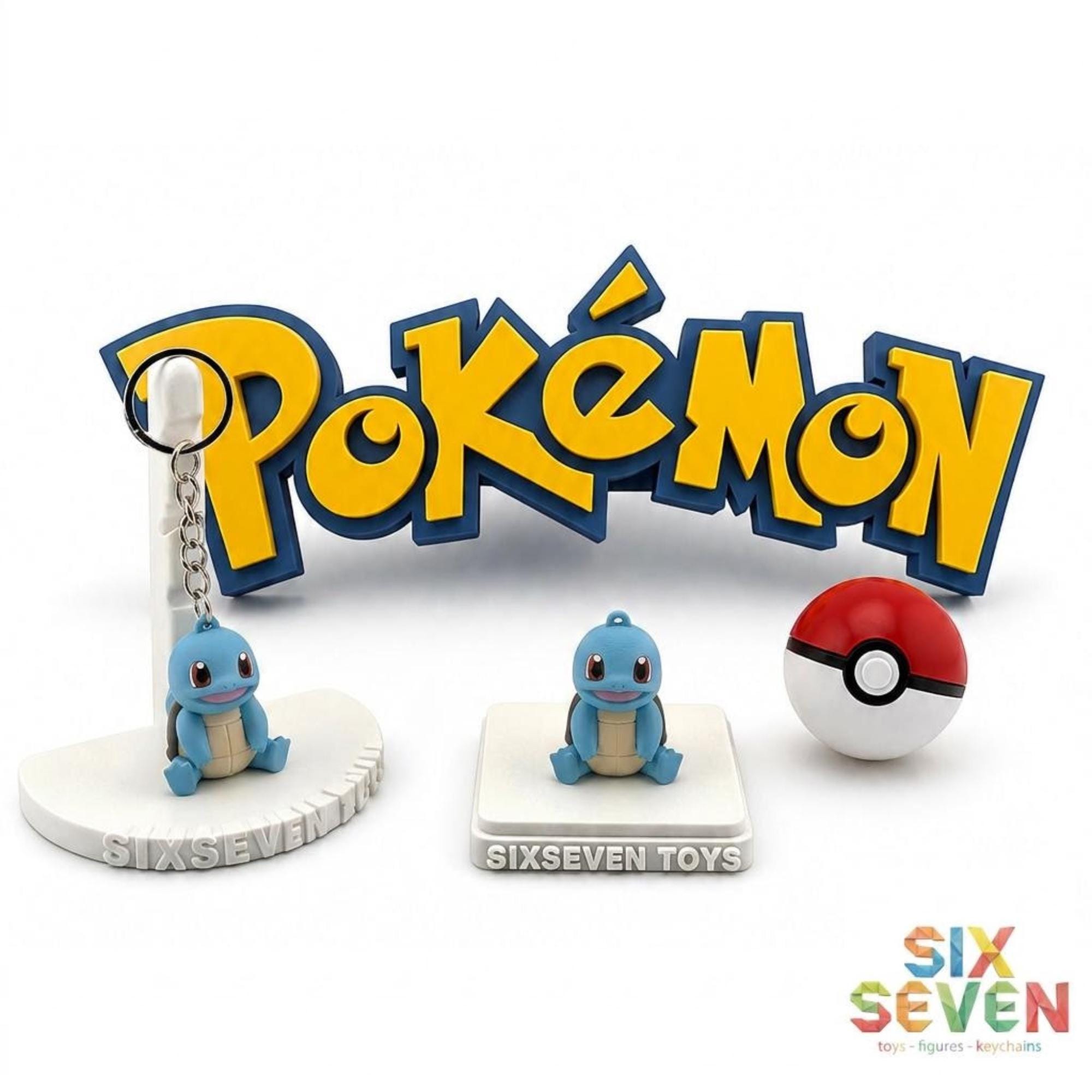 Pokemon Inspired Squirtle Figure & Keychain