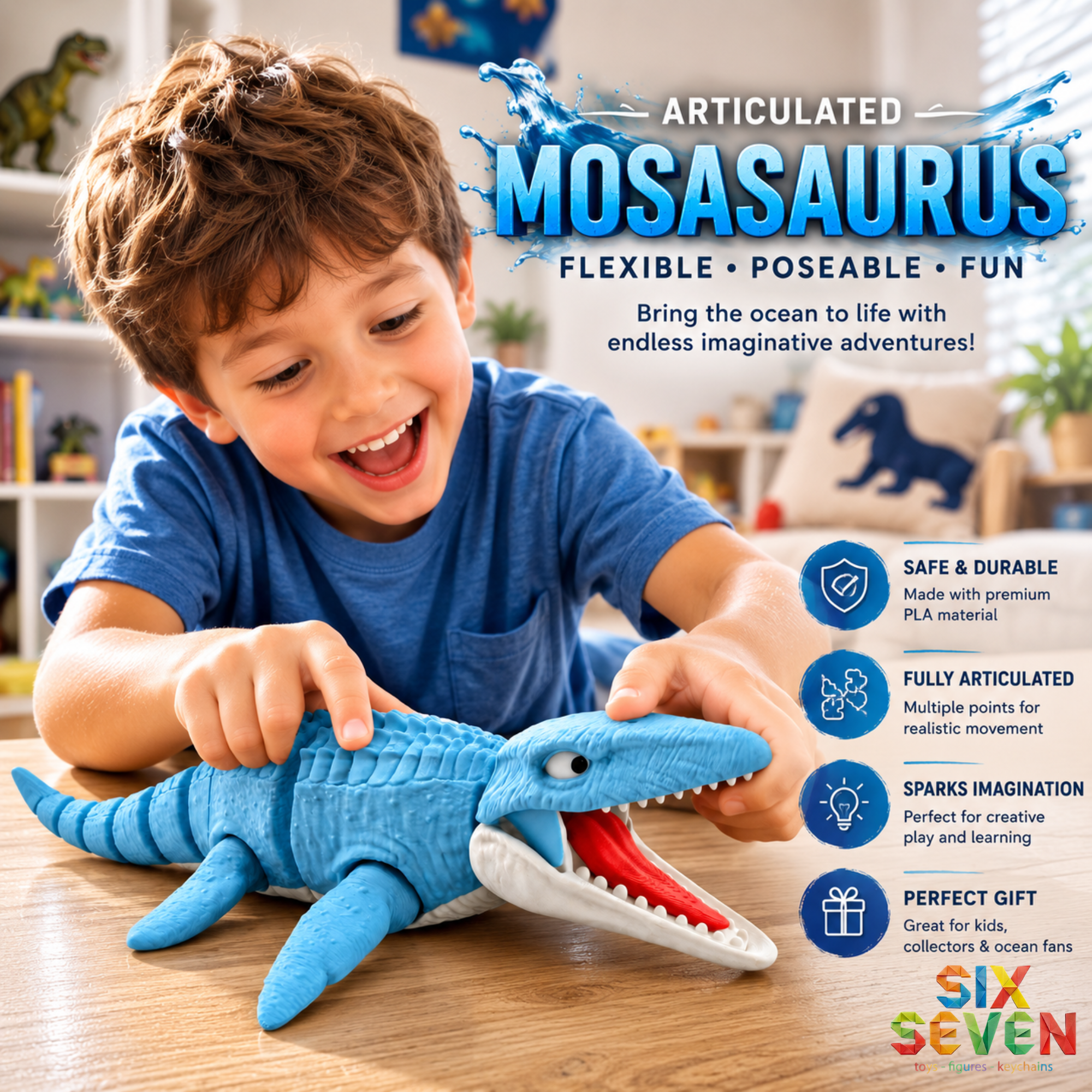 Articulated Mosasaurus Dinosaur Toy