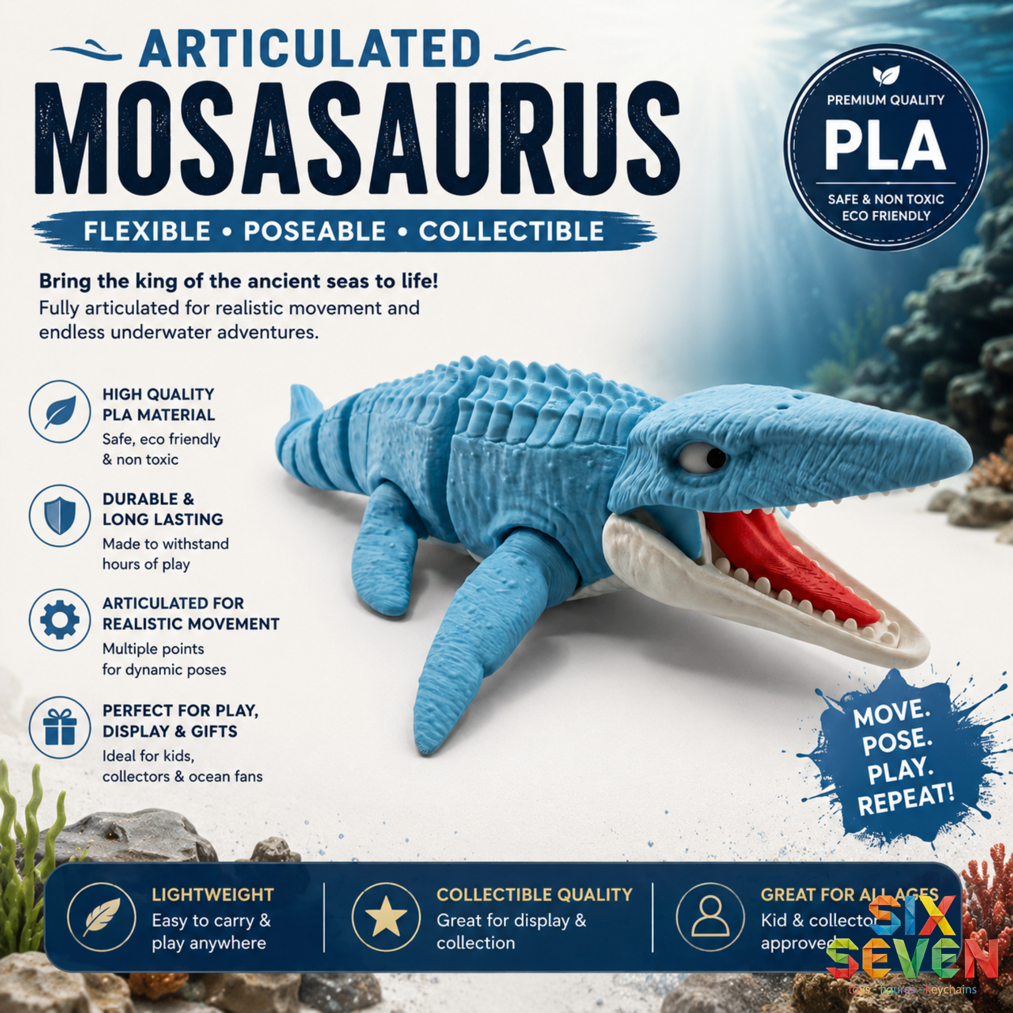 Articulated Mosasaurus Dinosaur Toy