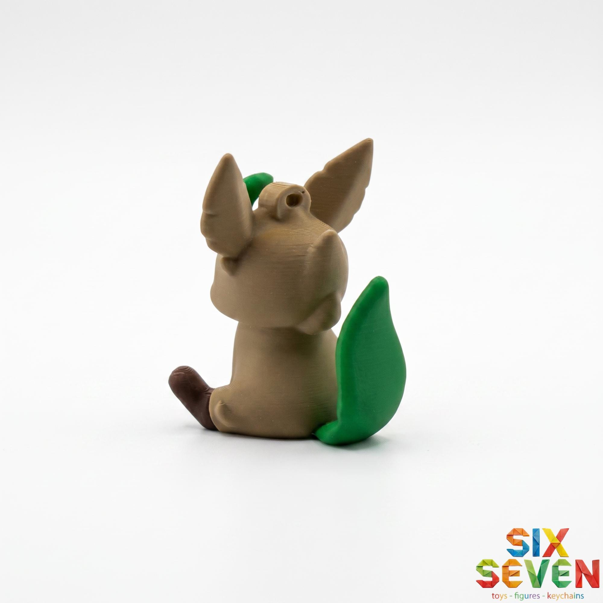 Pokemon Inspired Leafeon Figure & Keychain