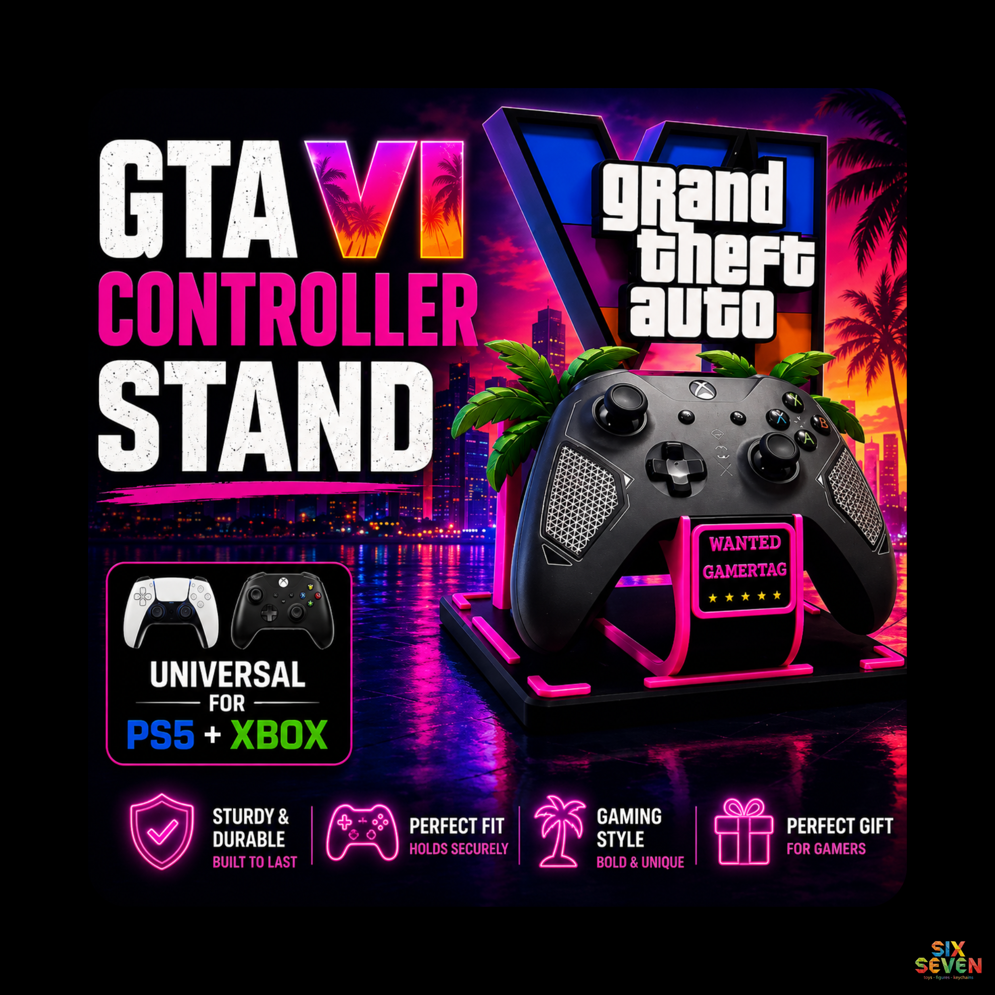 GTA 6 Inspired Gaming Controller Stand