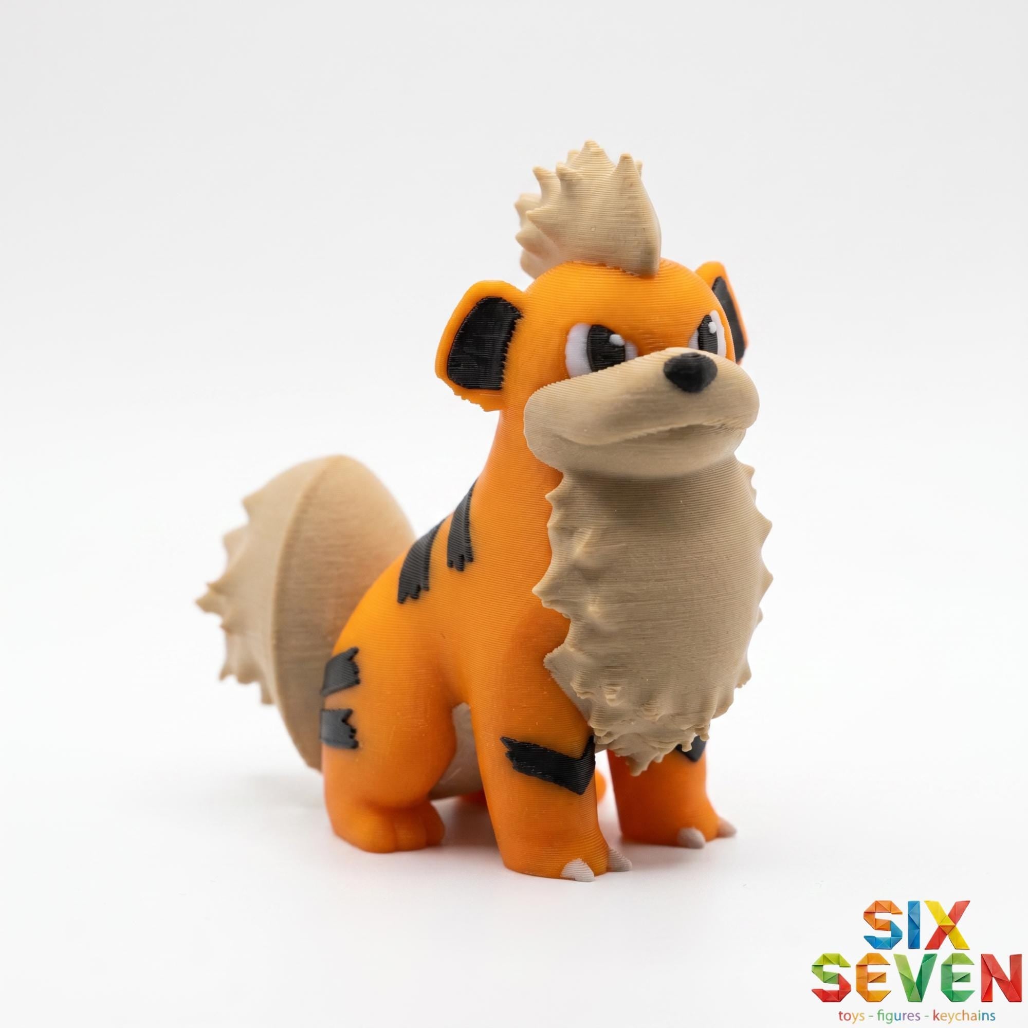 Pokemon Inspired Growlithe Figure & Keychain