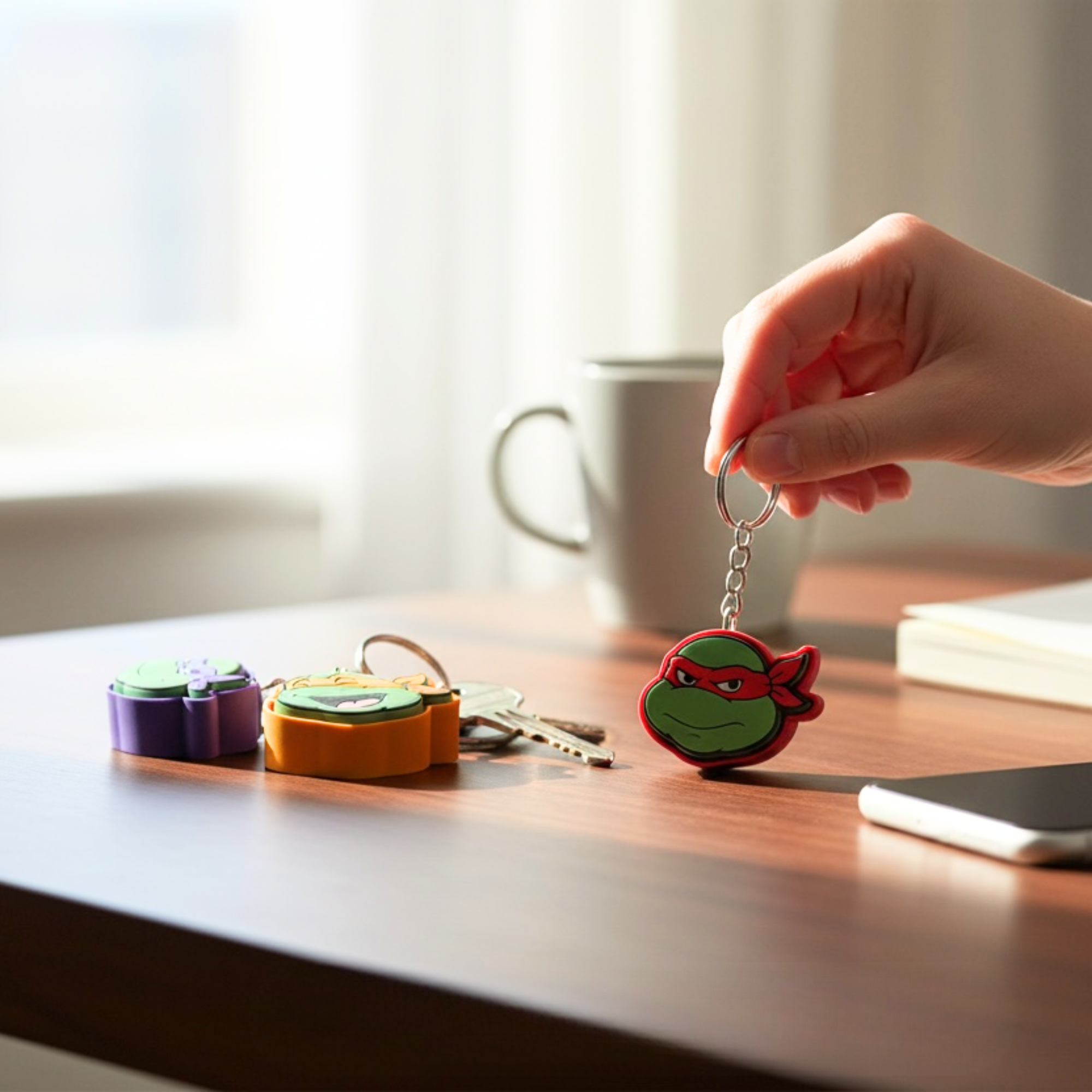Teenage Mutant Ninja Turtles Inspired Clicker Keychain