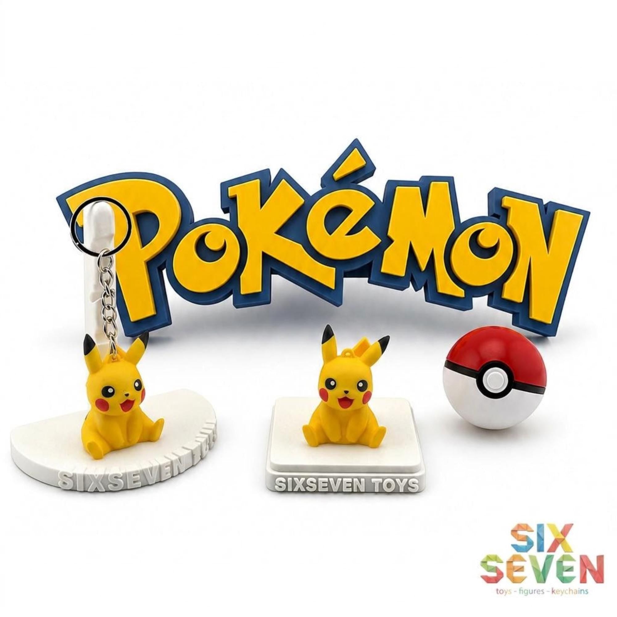 Pokemon Inspired Pikachu Figure & Keychain