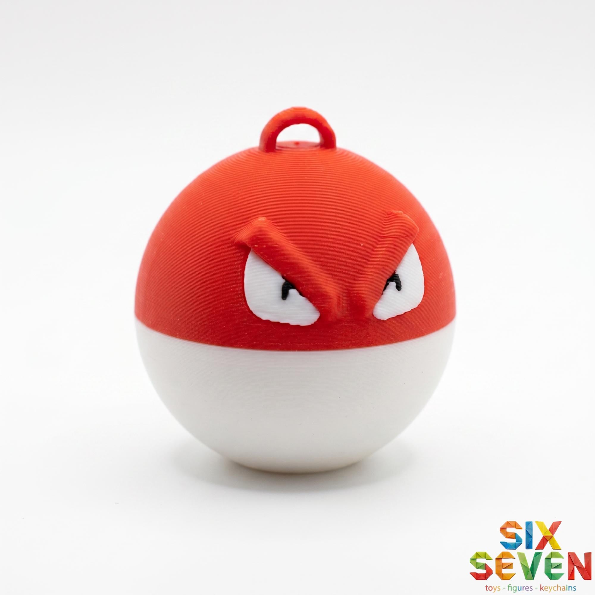 Pokemon Inspired Voltorb Figure & Keychain