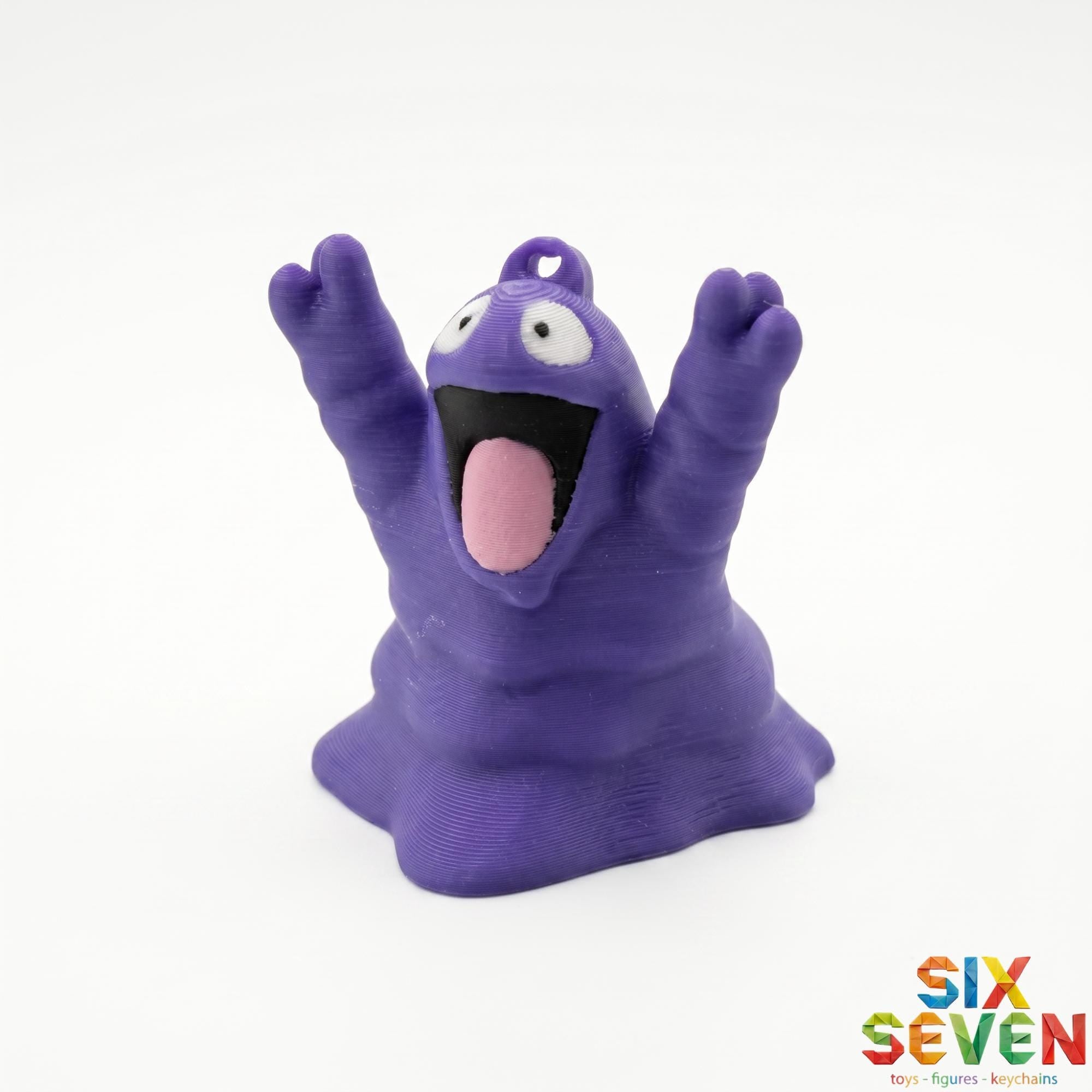 Pokemon Inspired Grimer Figure & Keychain