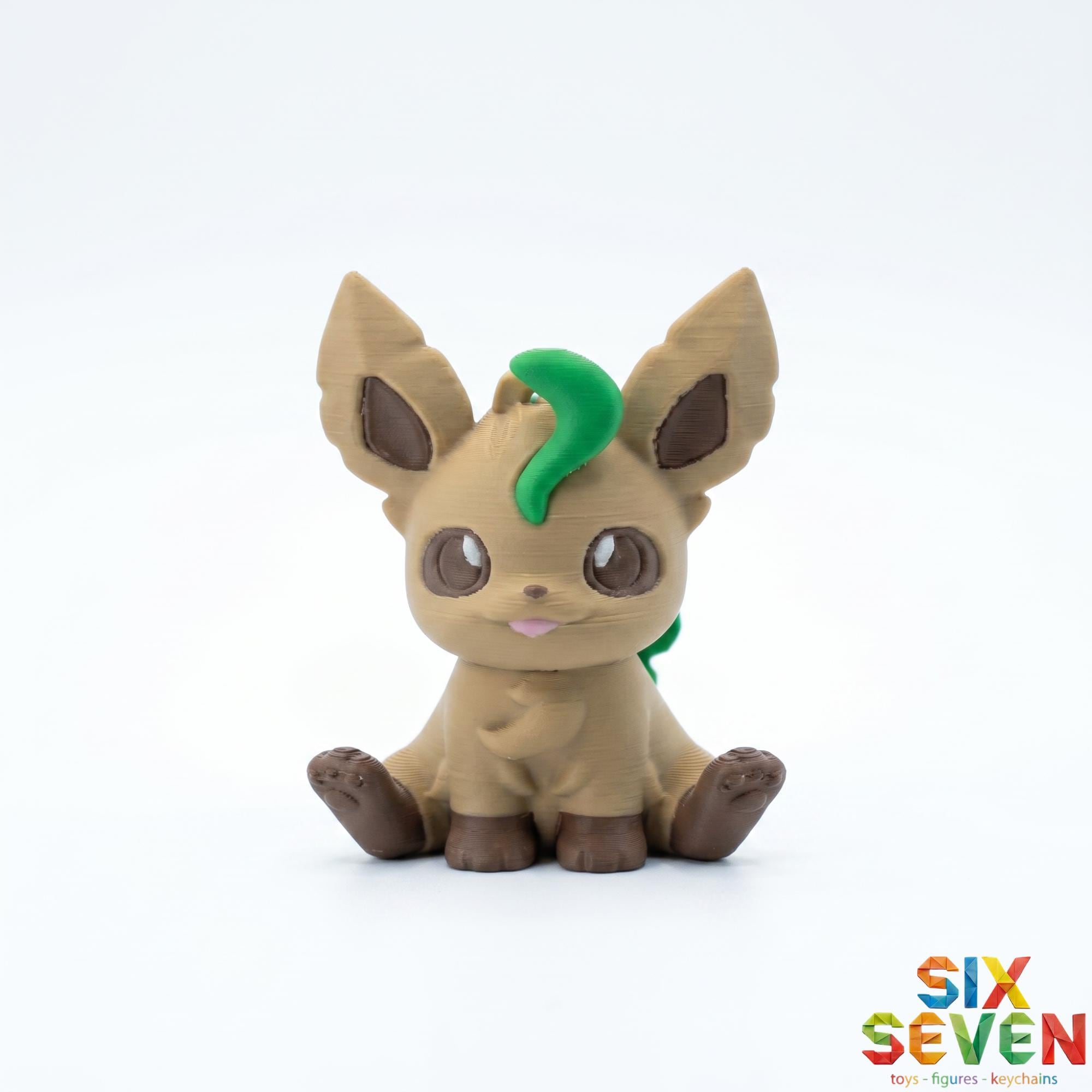 Pokemon Inspired Leafeon Figure & Keychain