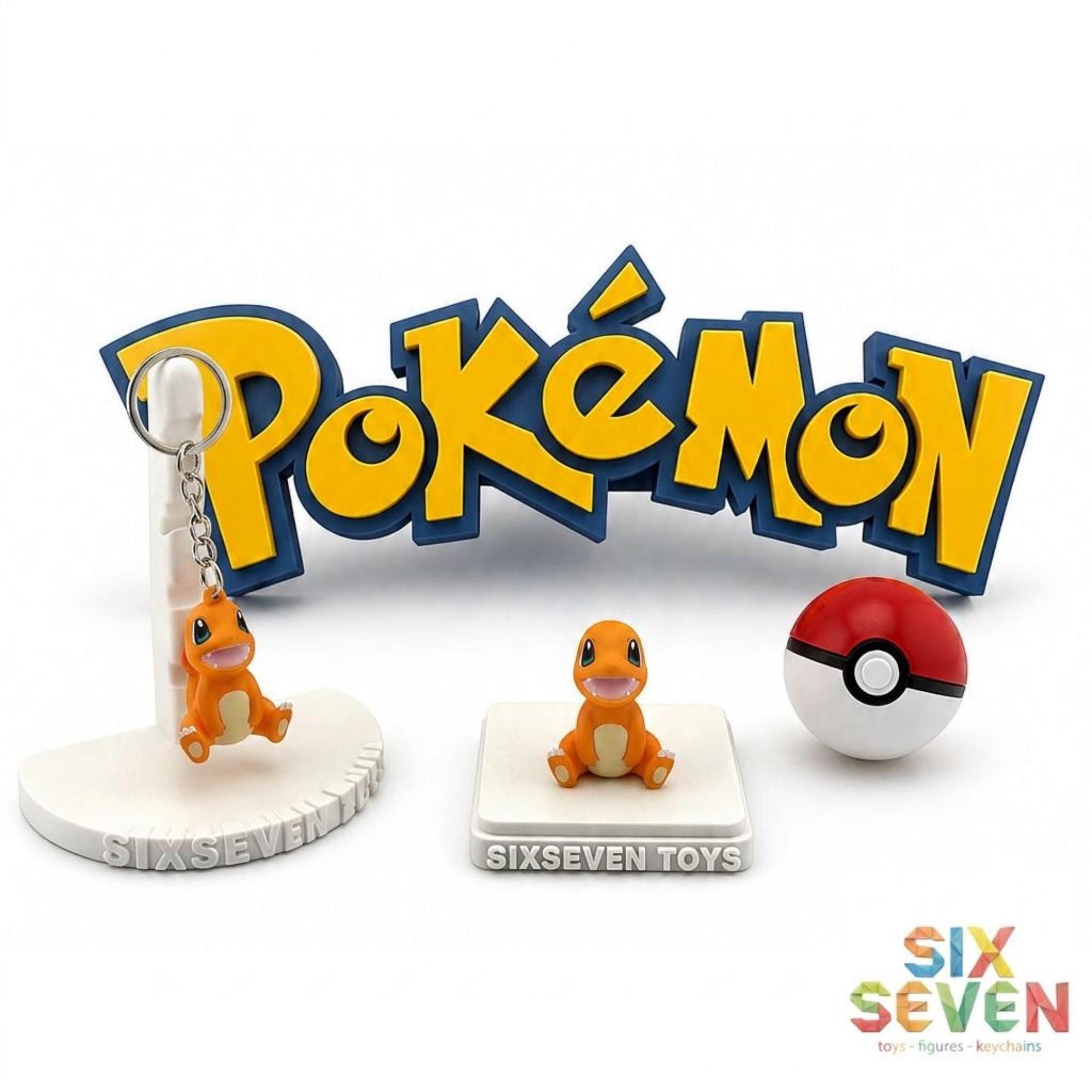 Pokemon Inspired Charmander Figure & Keychain