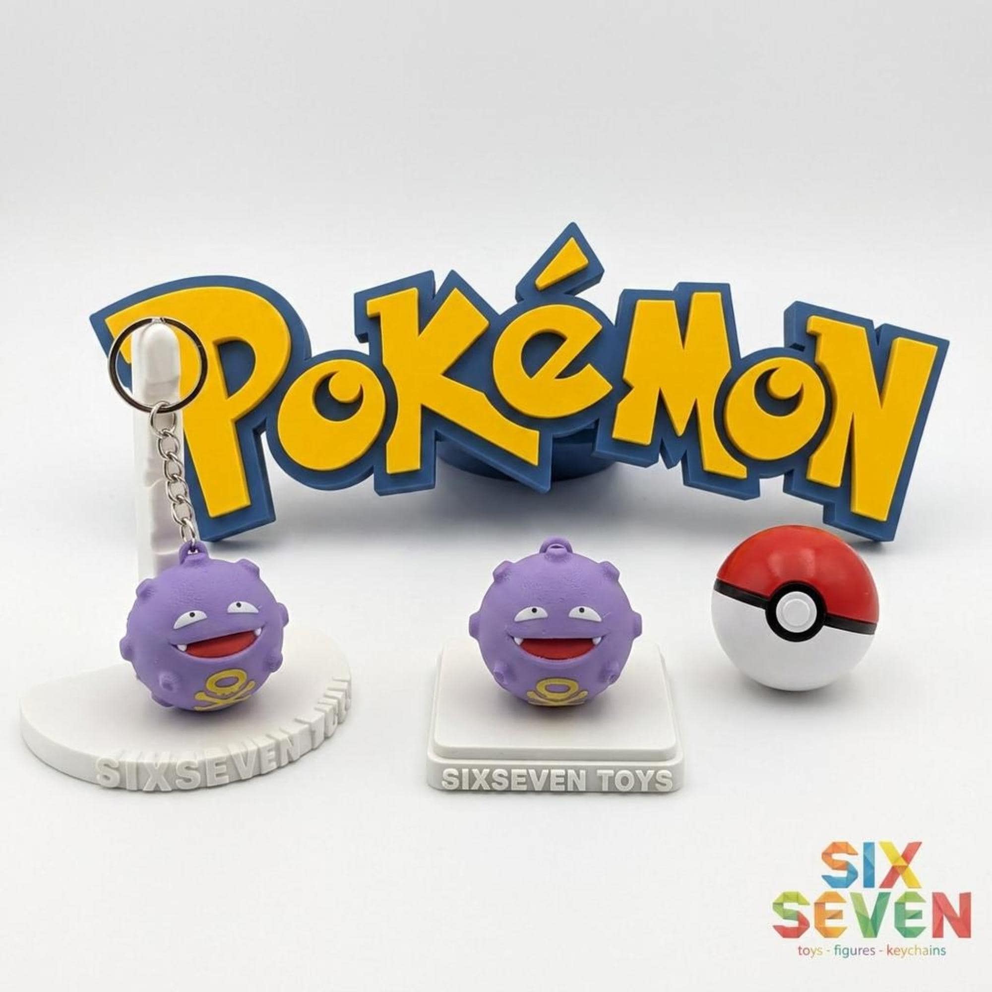 Pokemon Inspired Koffing Figure & Keychain