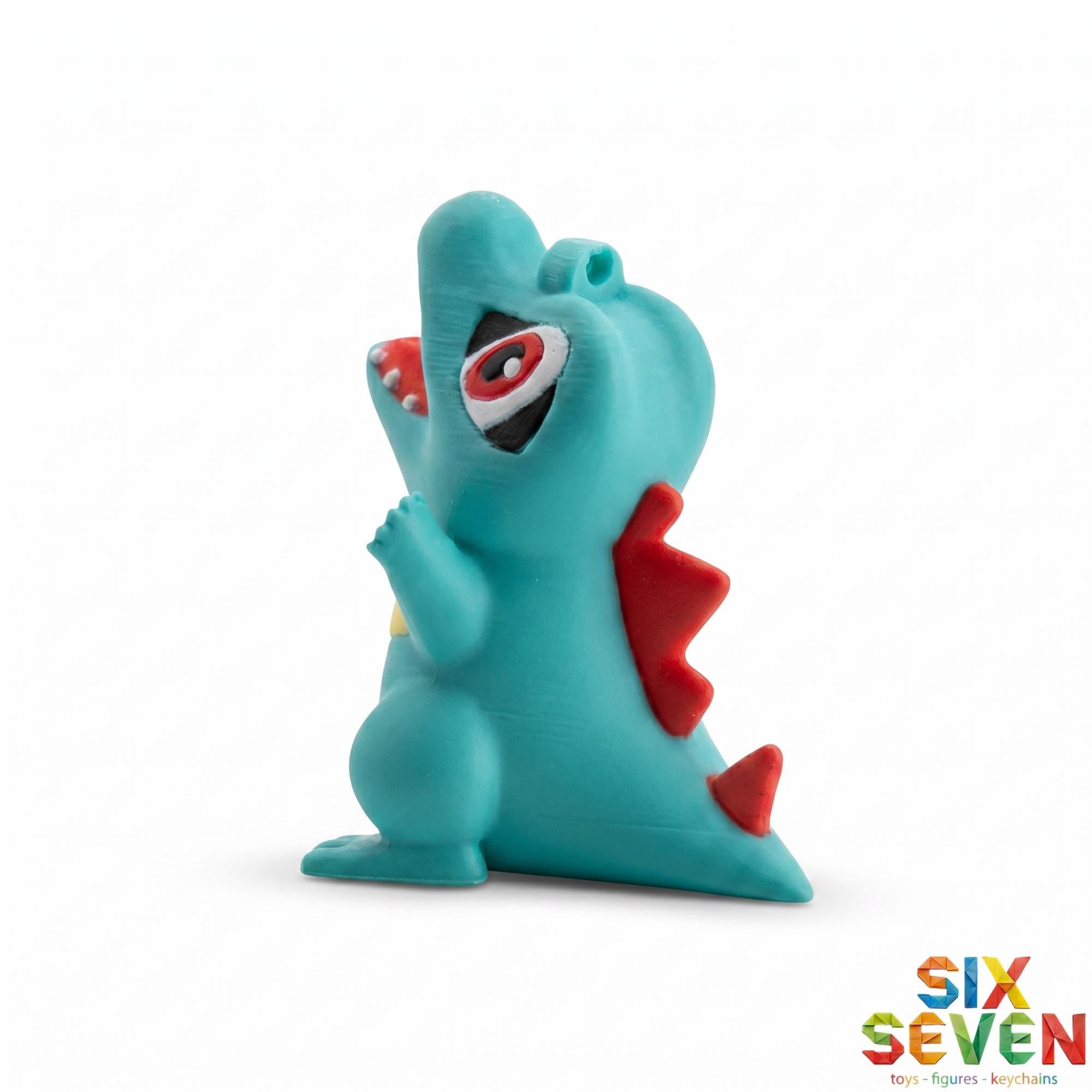 Pokemon Inspired Totodile Figure & Keychain