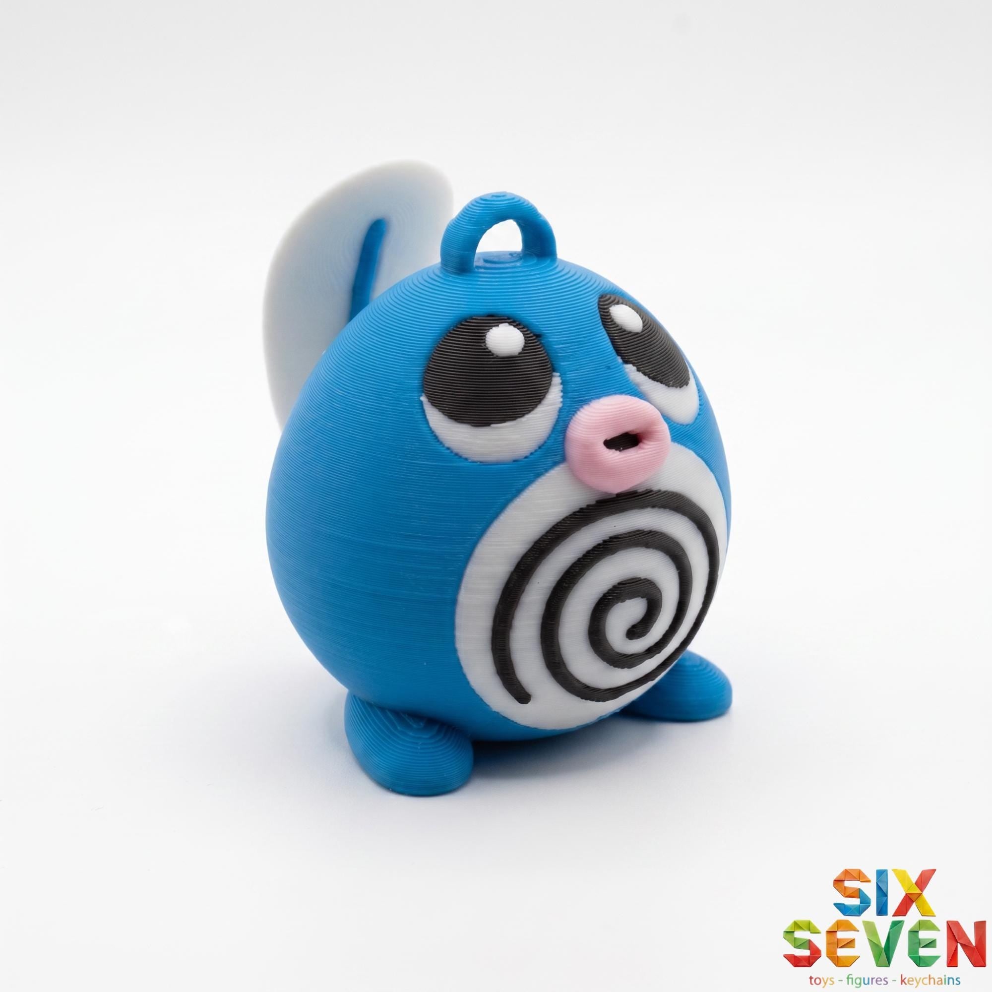 Pokemon Inspired Poliwag Figure & Keychain