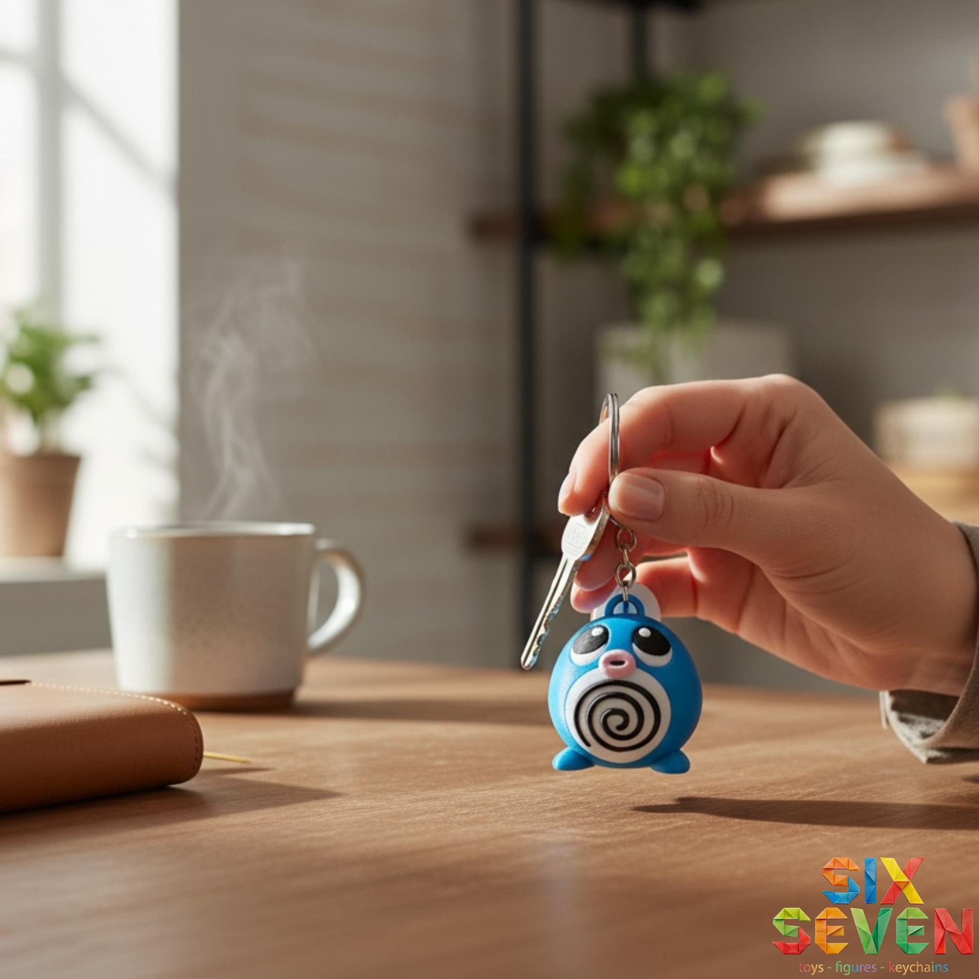 Pokemon Inspired Poliwag Figure & Keychain