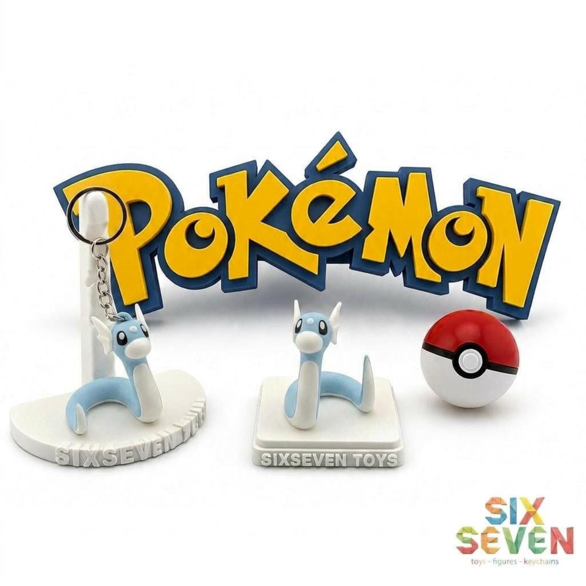 Pokemon Inspired Dratini Figure & Keychain