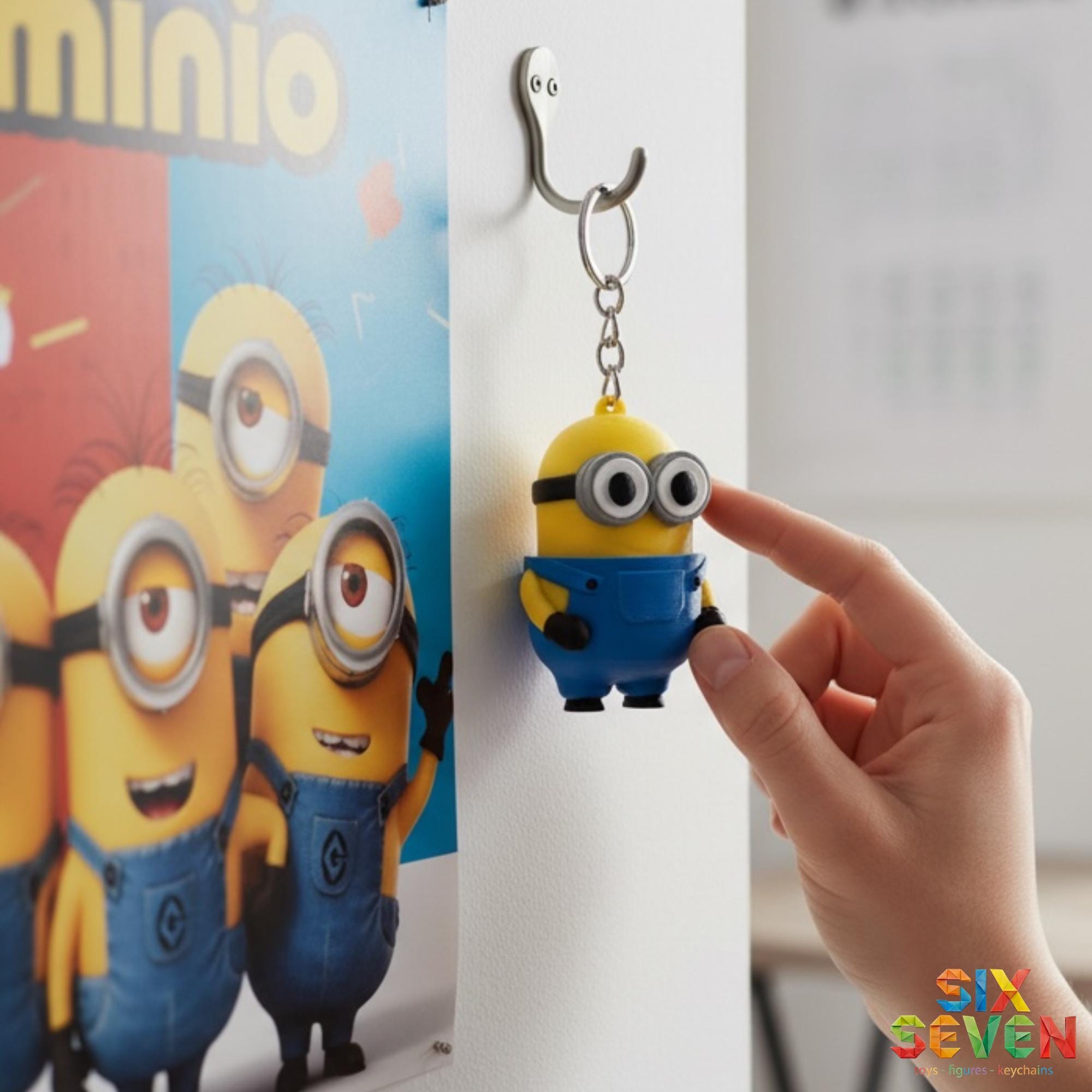 Minions , Stuart , Kevin and Bob Inspired Figure & Keychain