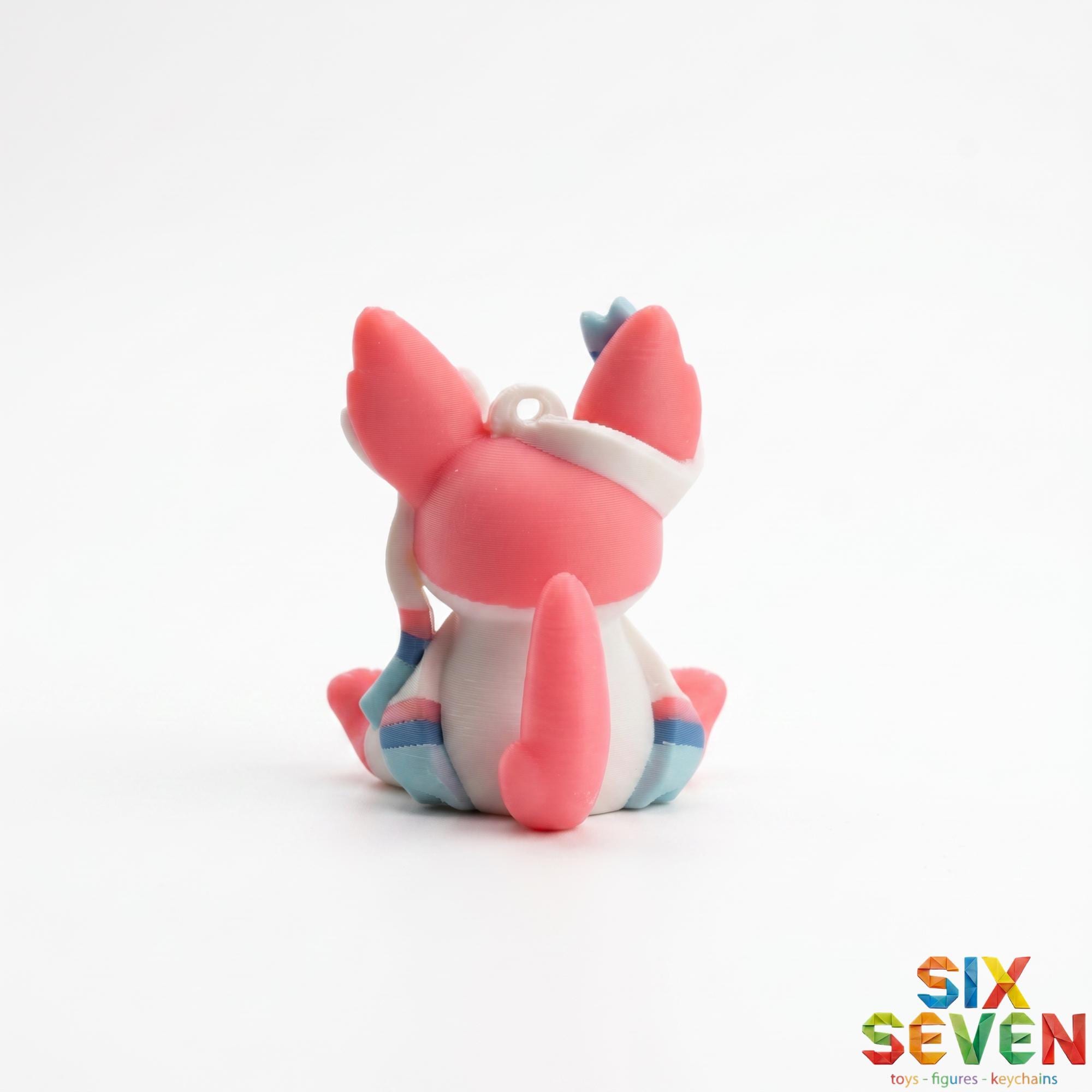 Pokemon Inspired Sylveon Figure & Keychain