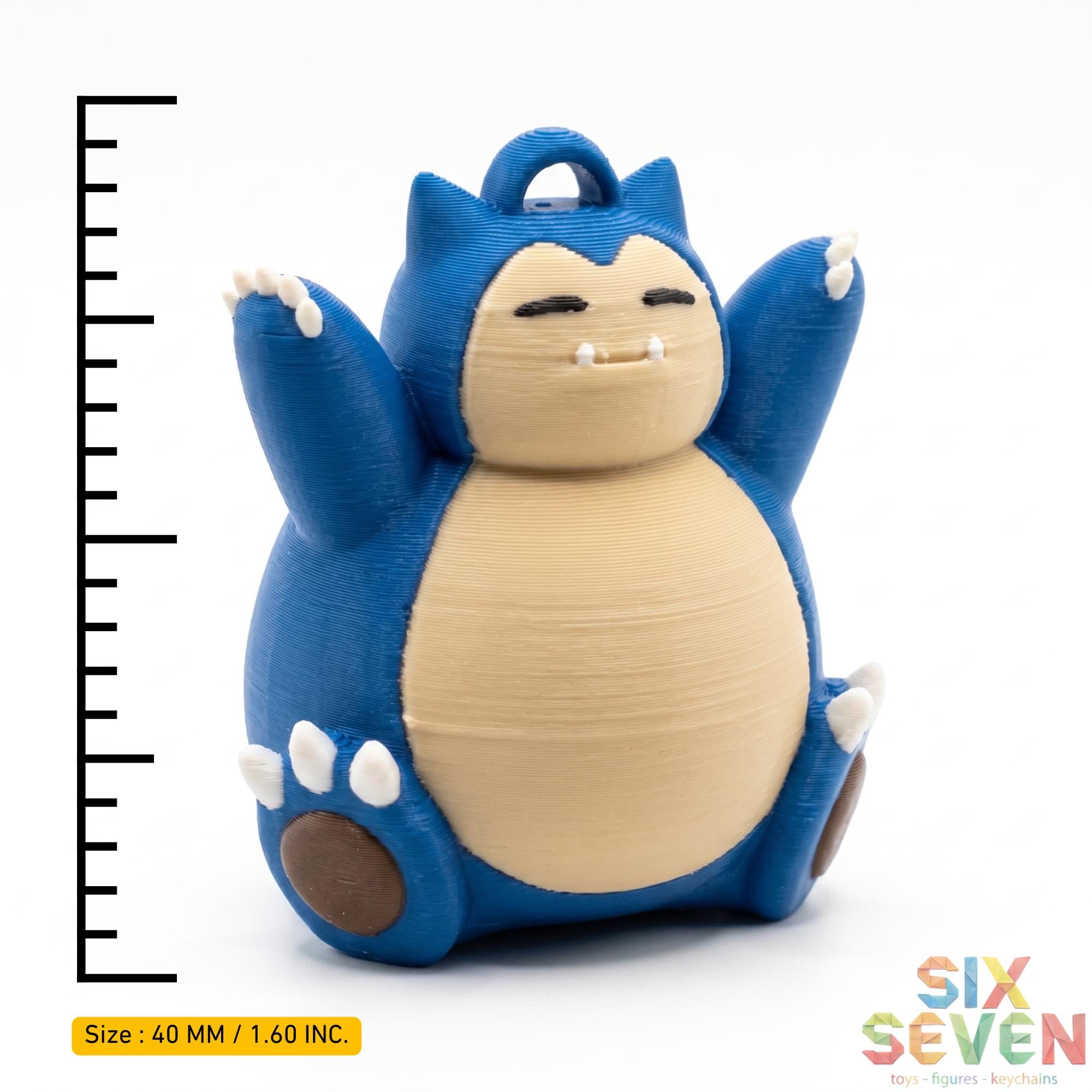 Pokemon Inspired Snorlax Figure & Keychain
