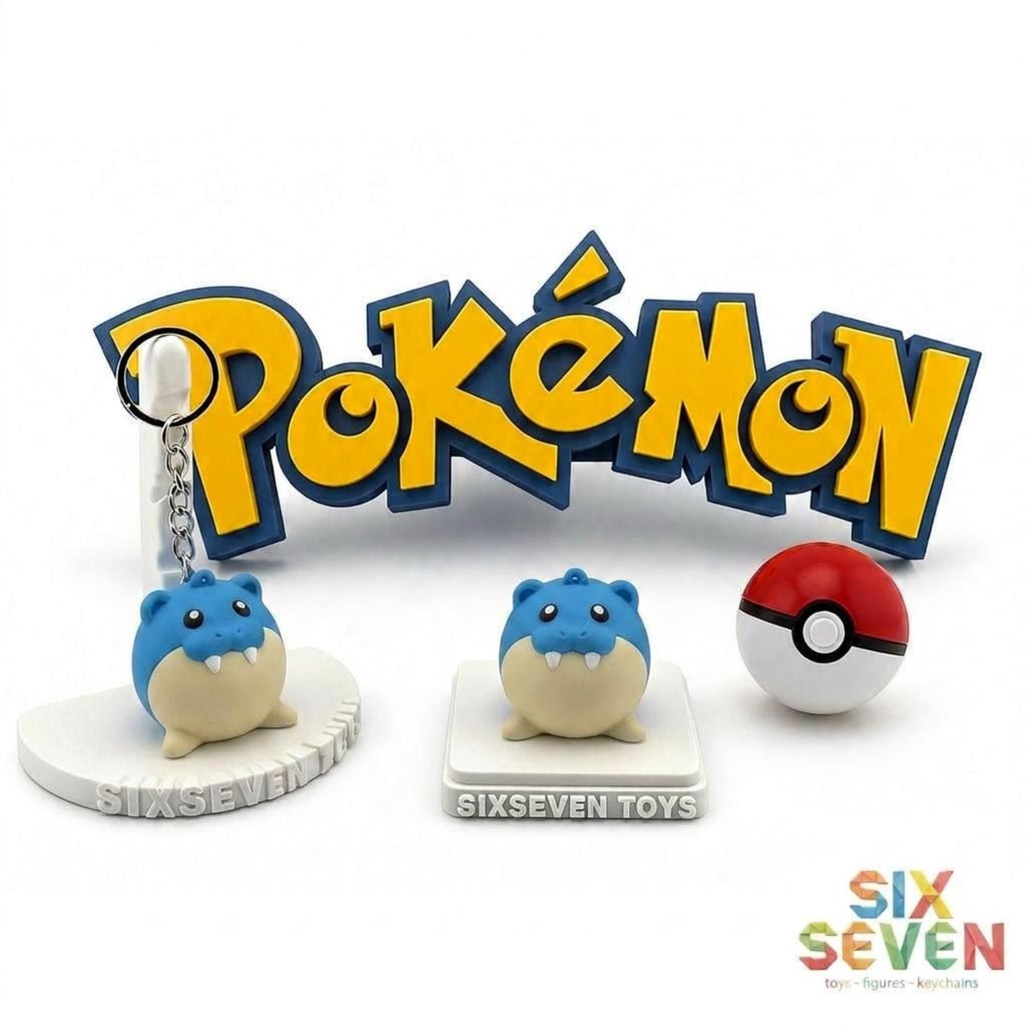 Pokemon Inspired Spheal Figure & Keychain