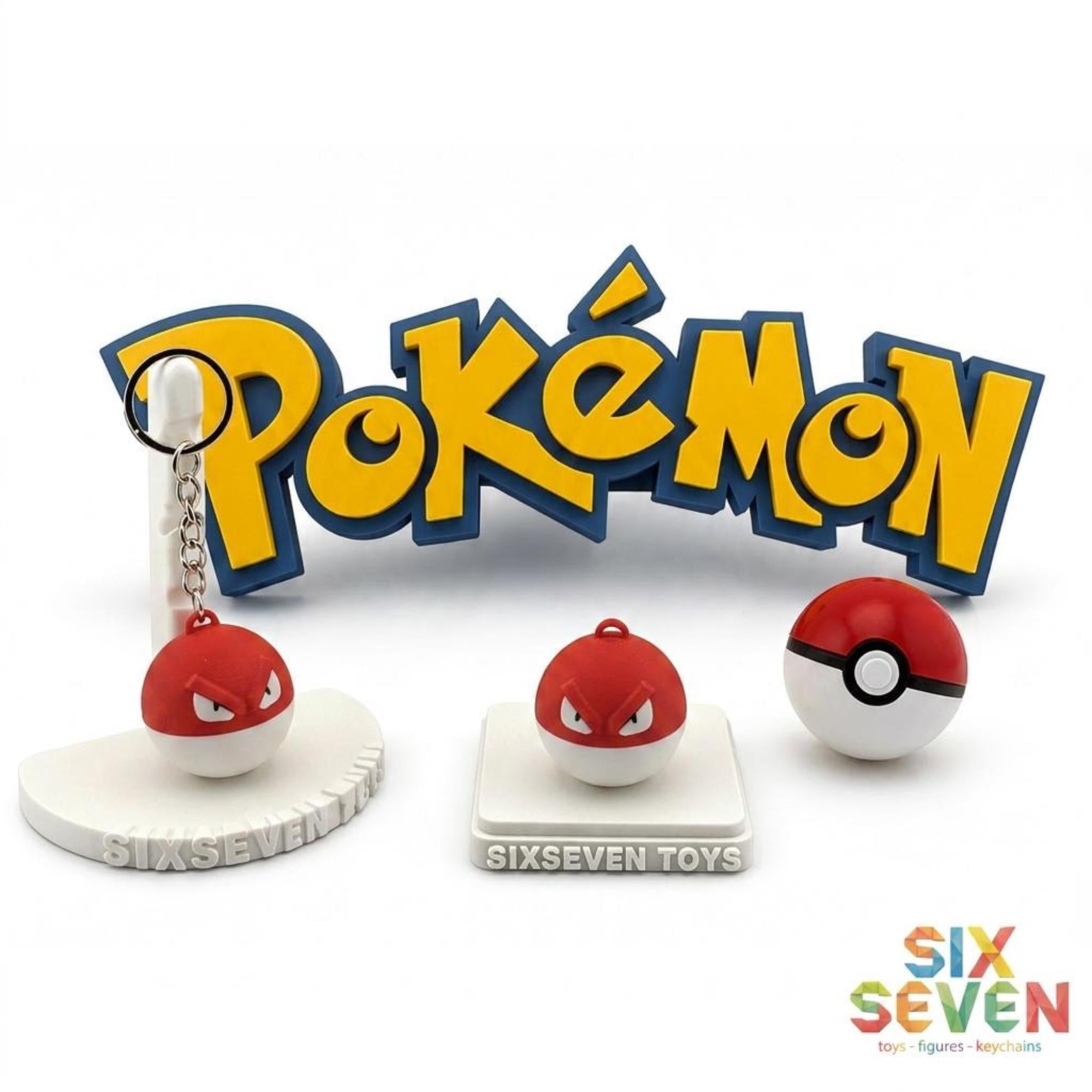 Pokemon Inspired Voltorb Figure & Keychain