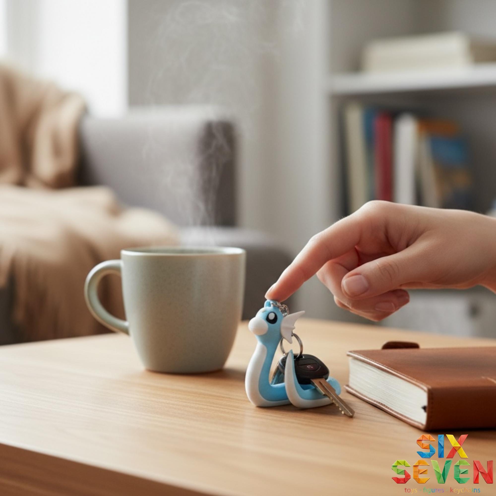 Pokemon Inspired Dratini Figure & Keychain