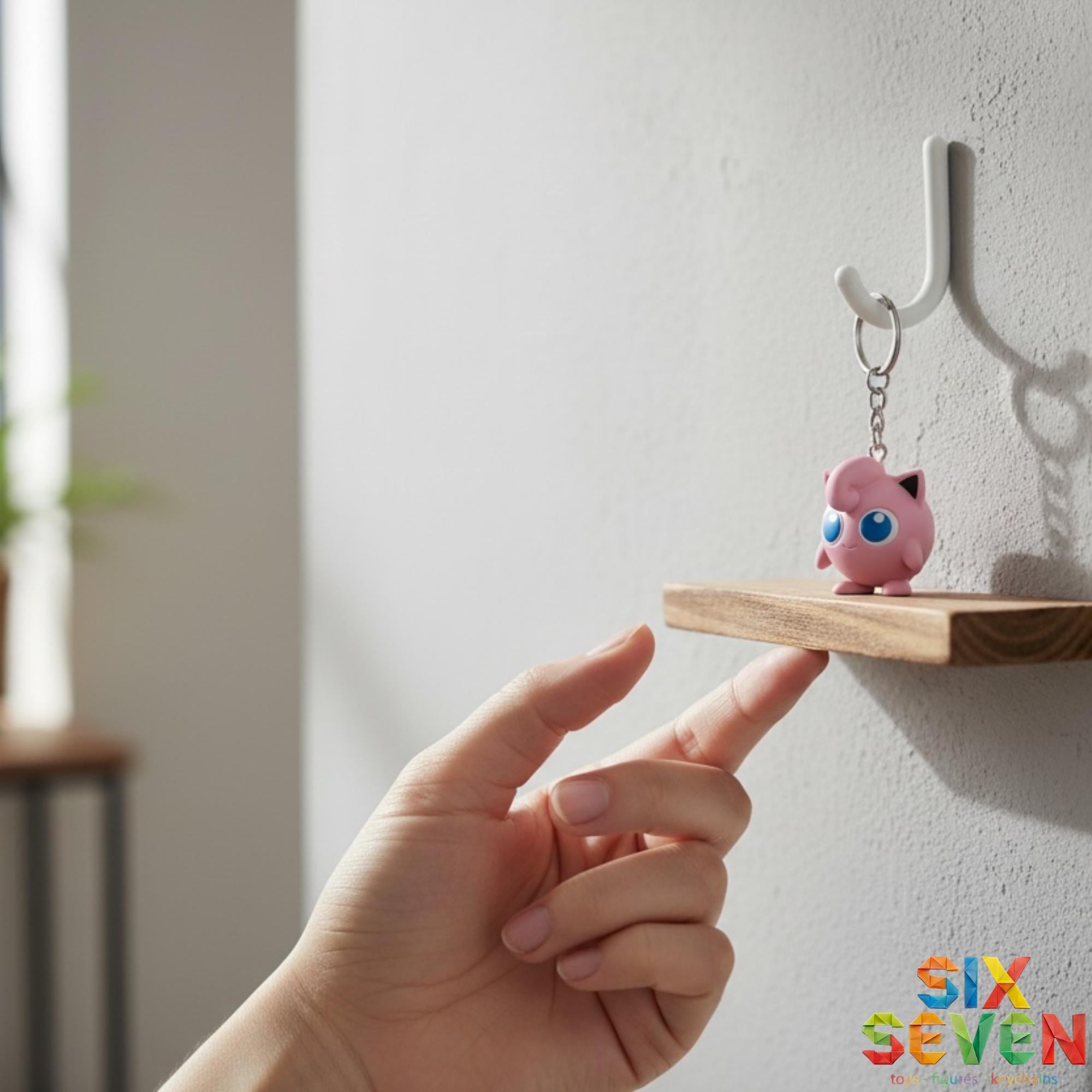 Pokemon Inspired Jigglypuff Figure & Keychain