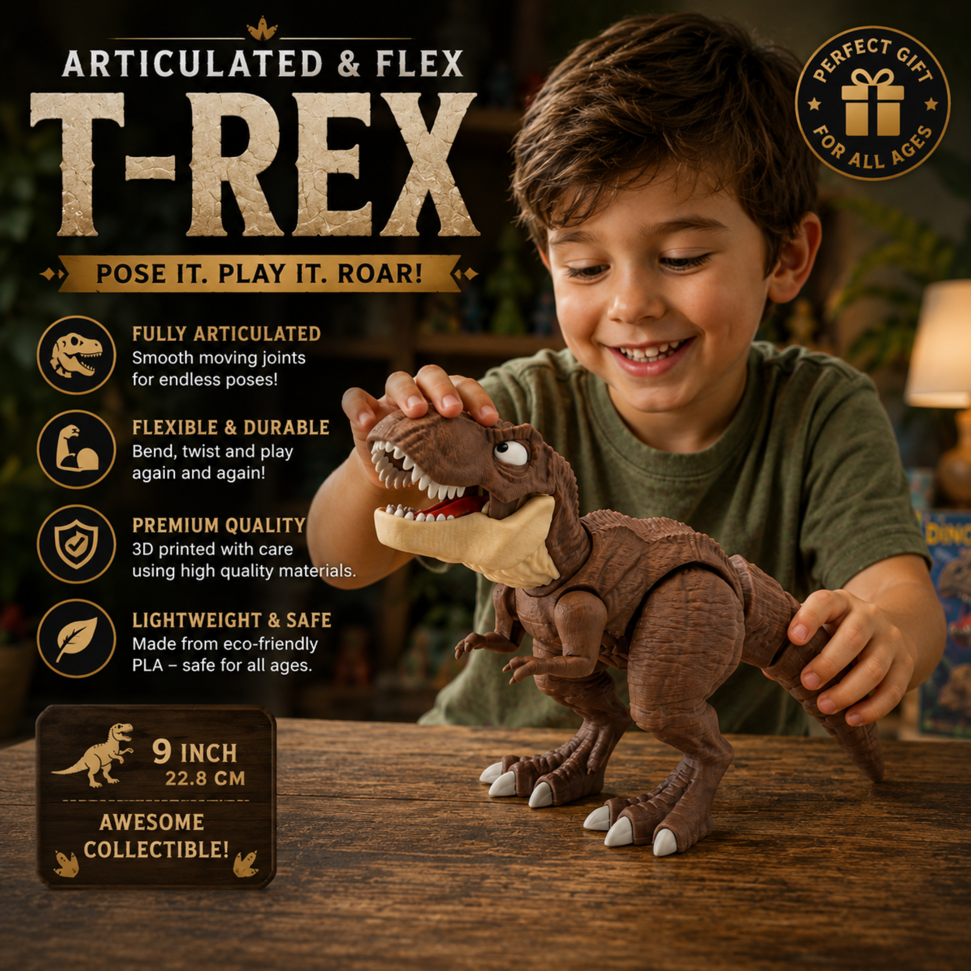 Articulated & Flex T-Rex Dinosaur Toy