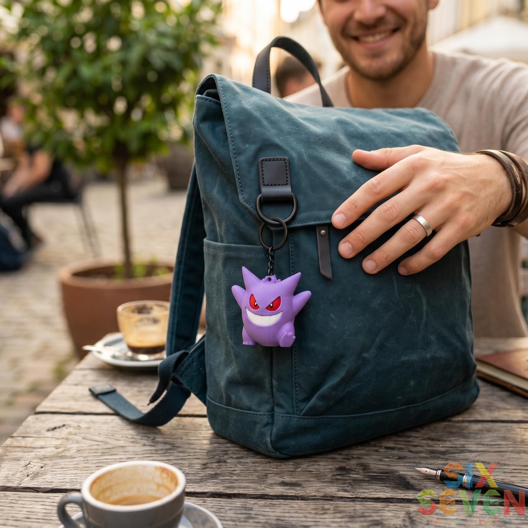 Pokemon Inspired Gengar Figure & Keychain