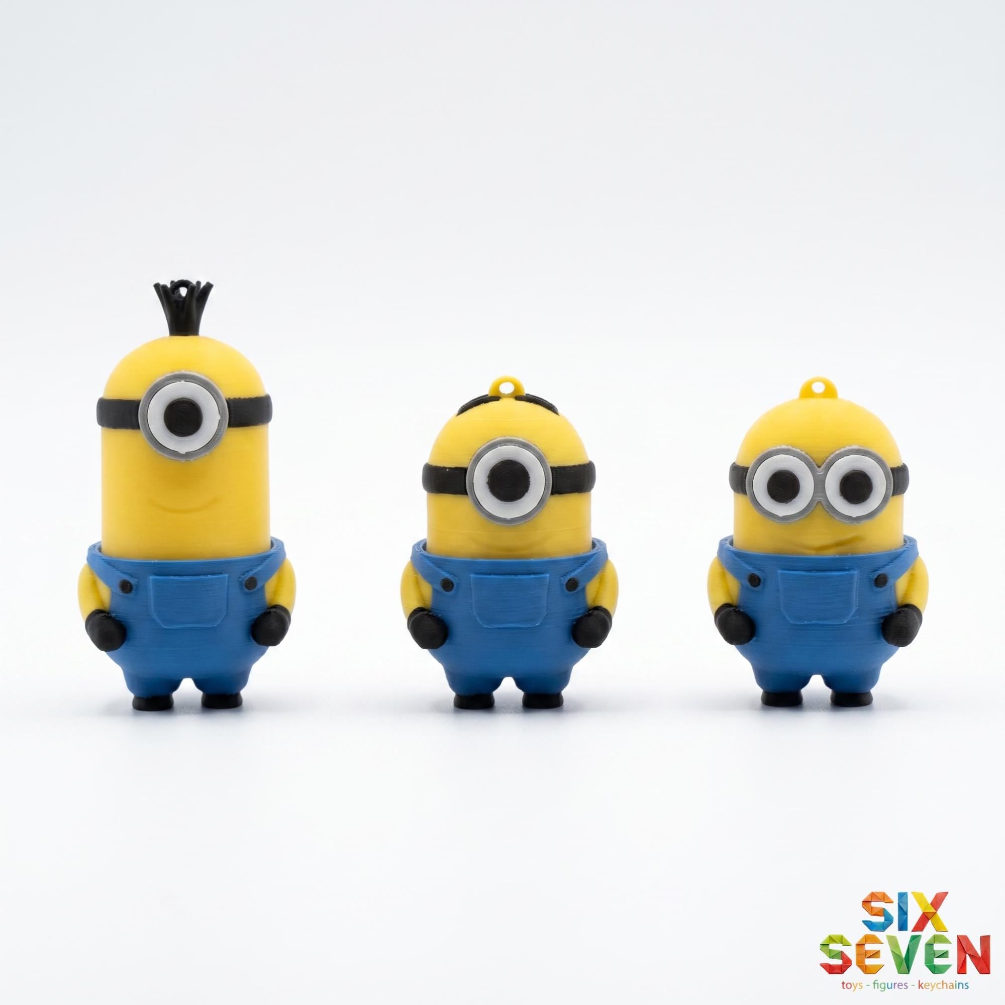 Minions , Stuart , Kevin and Bob Inspired Figure & Keychain