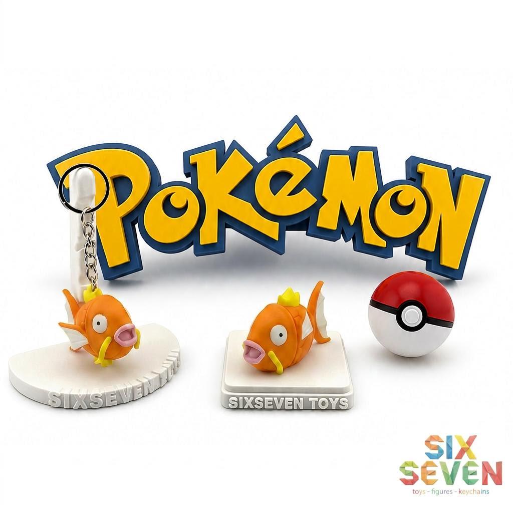Pokemon Inspired Magikarp Figure & Keychain