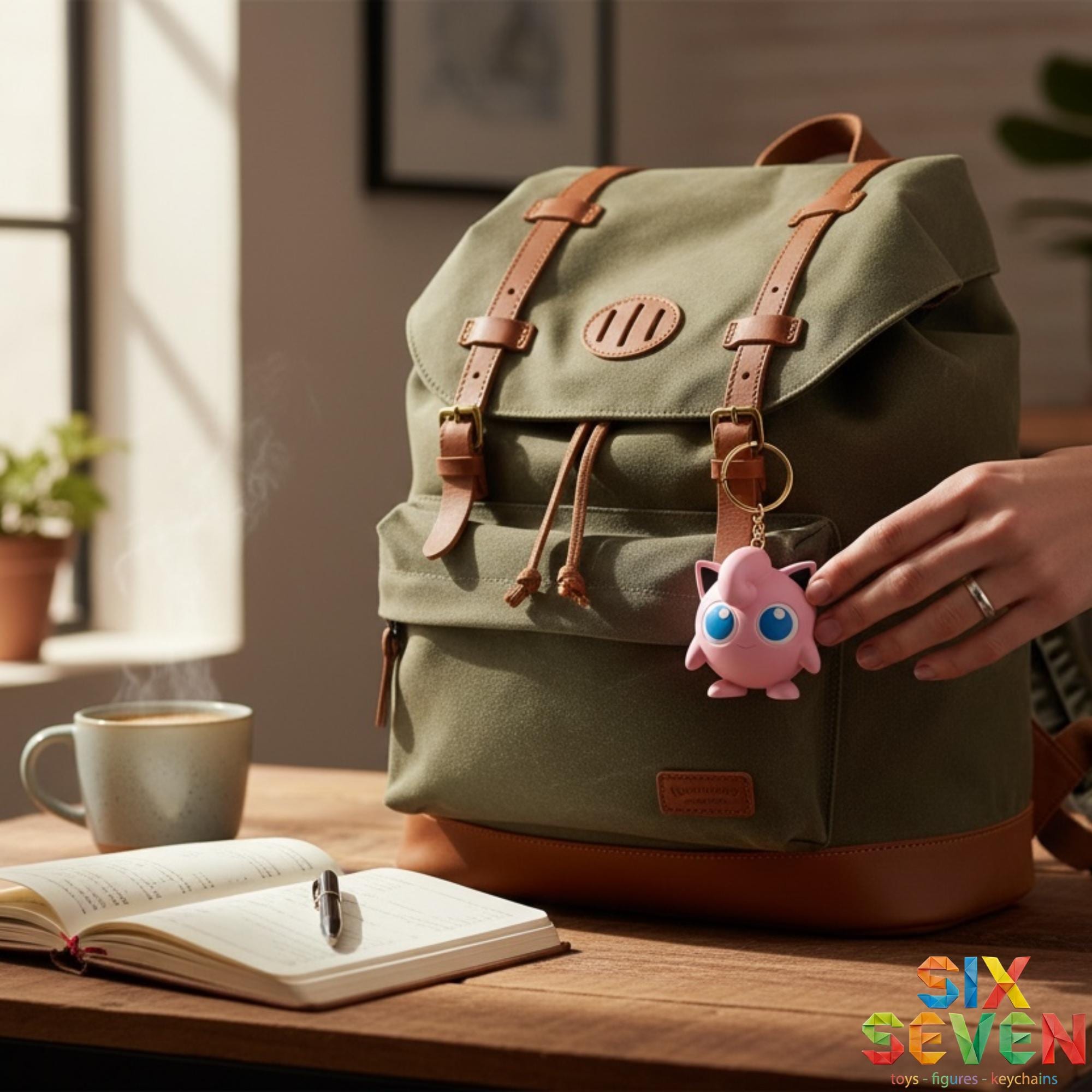 Pokemon Inspired Jigglypuff Figure & Keychain