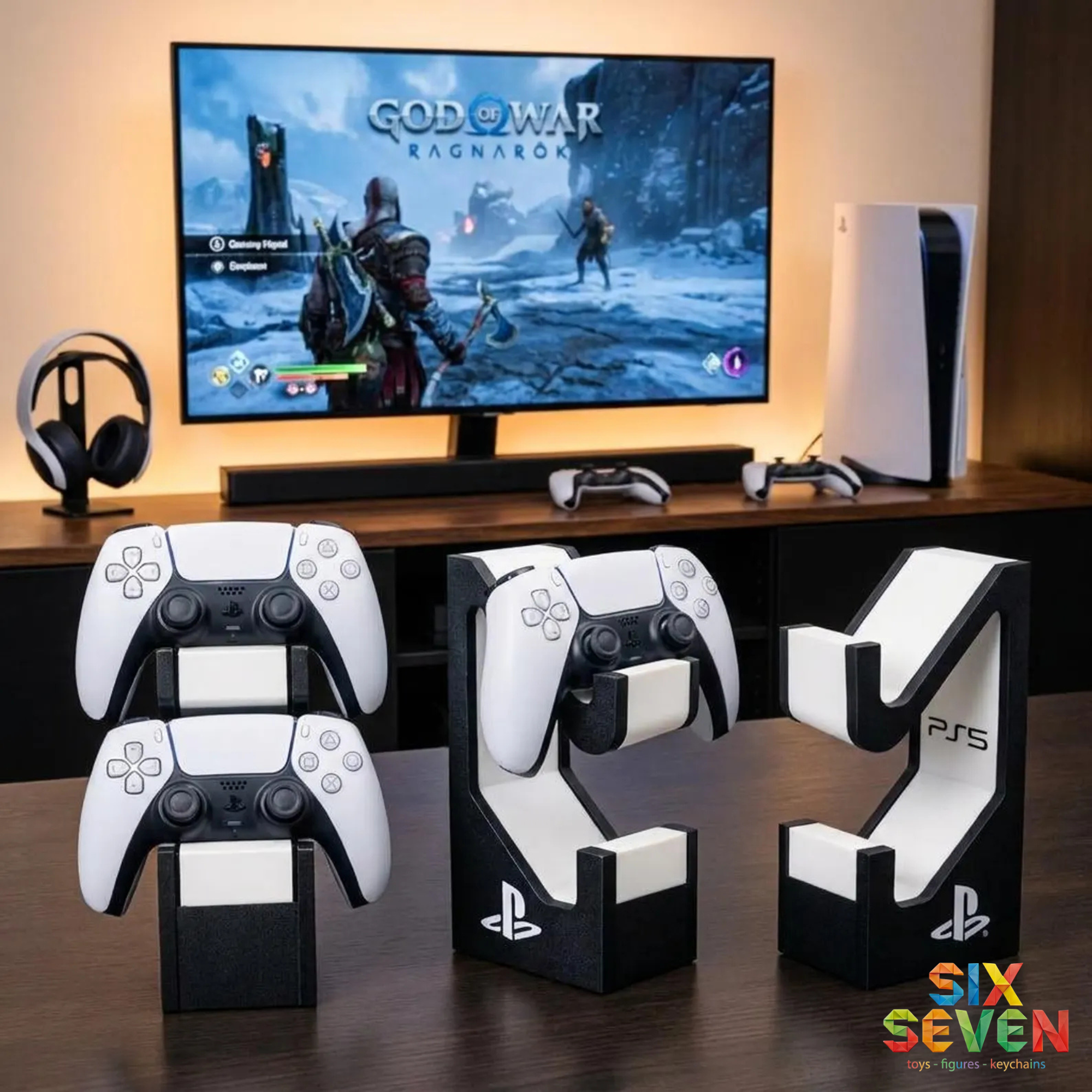 Vertical Stand for 1x 2 PS5 DualSense Controllers