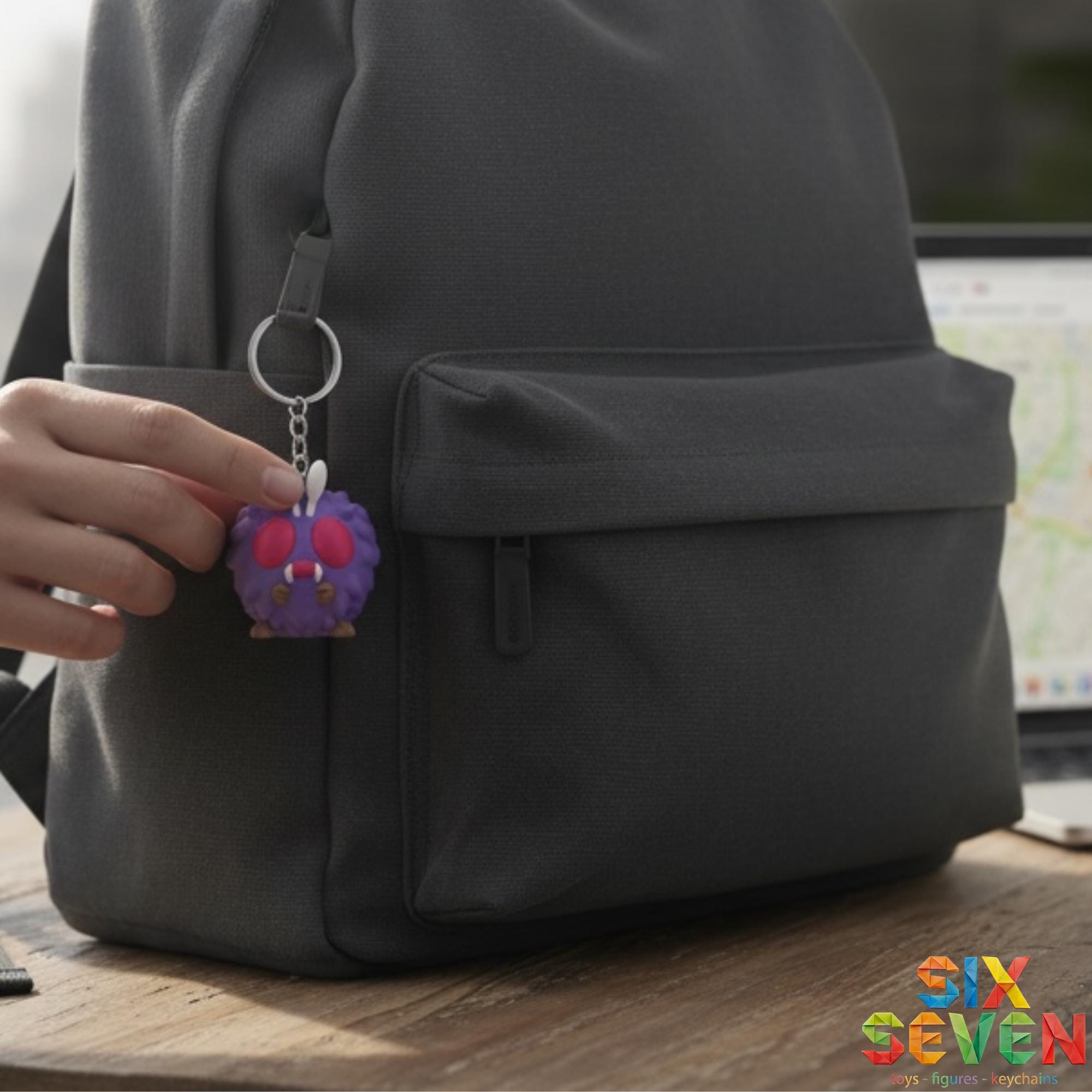 Pokemon Inspired Venonat Figure & Keychain