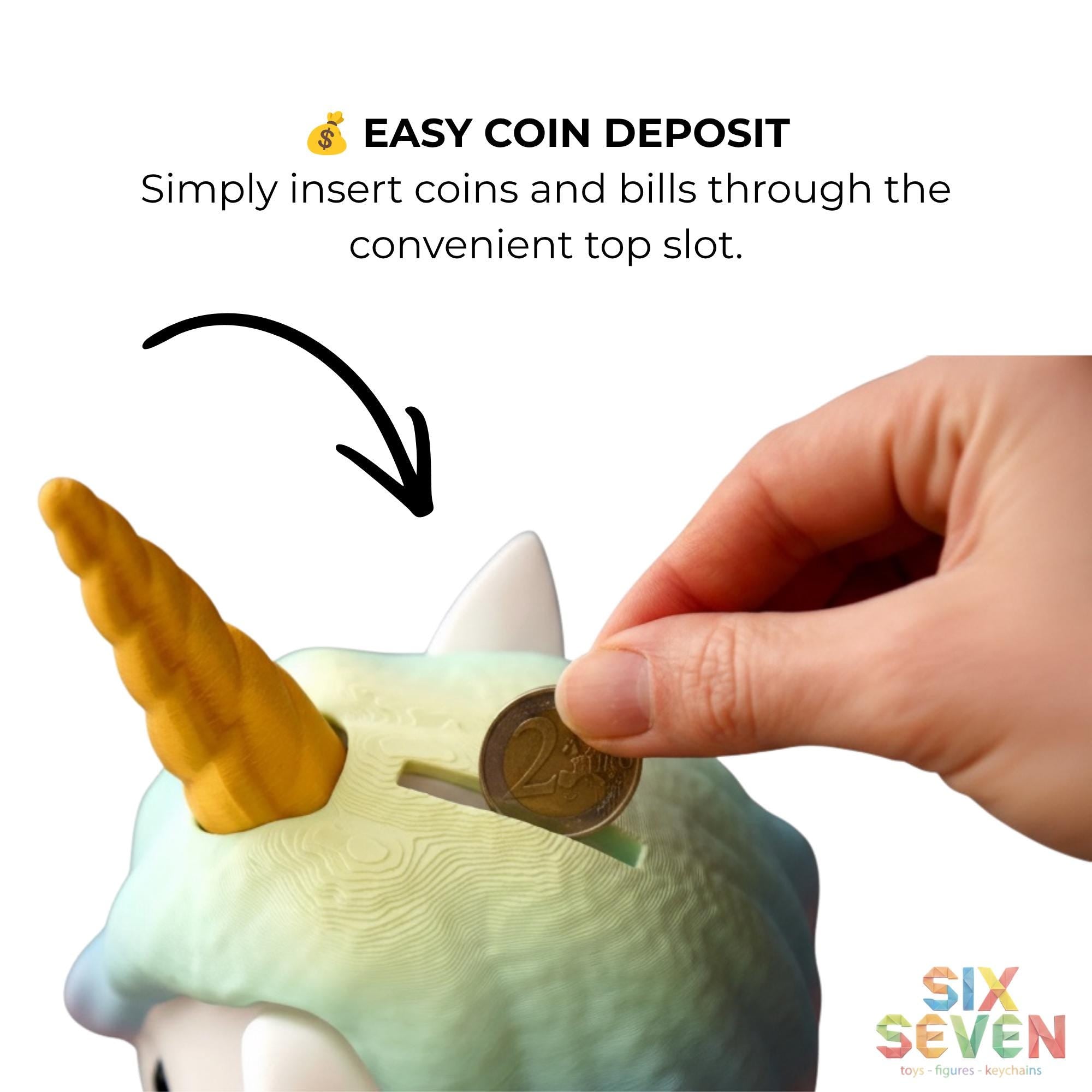 Unicorn Piggy Bank for Kids