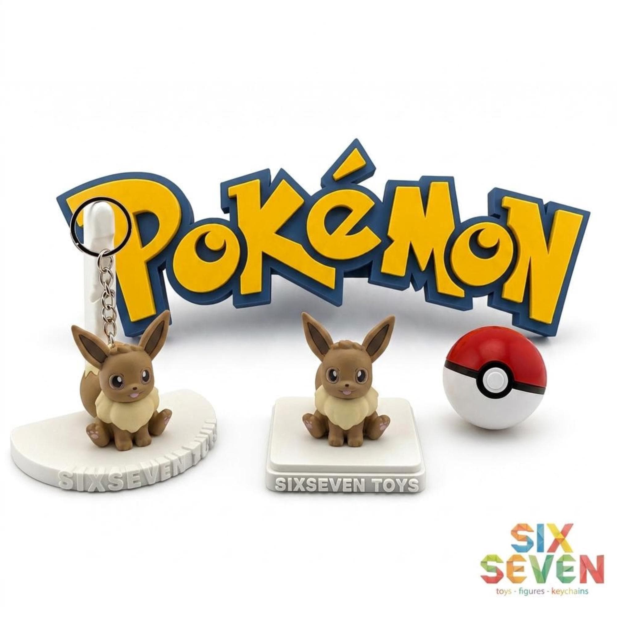 Pokemon Inspired Eevee Figure & Keychain
