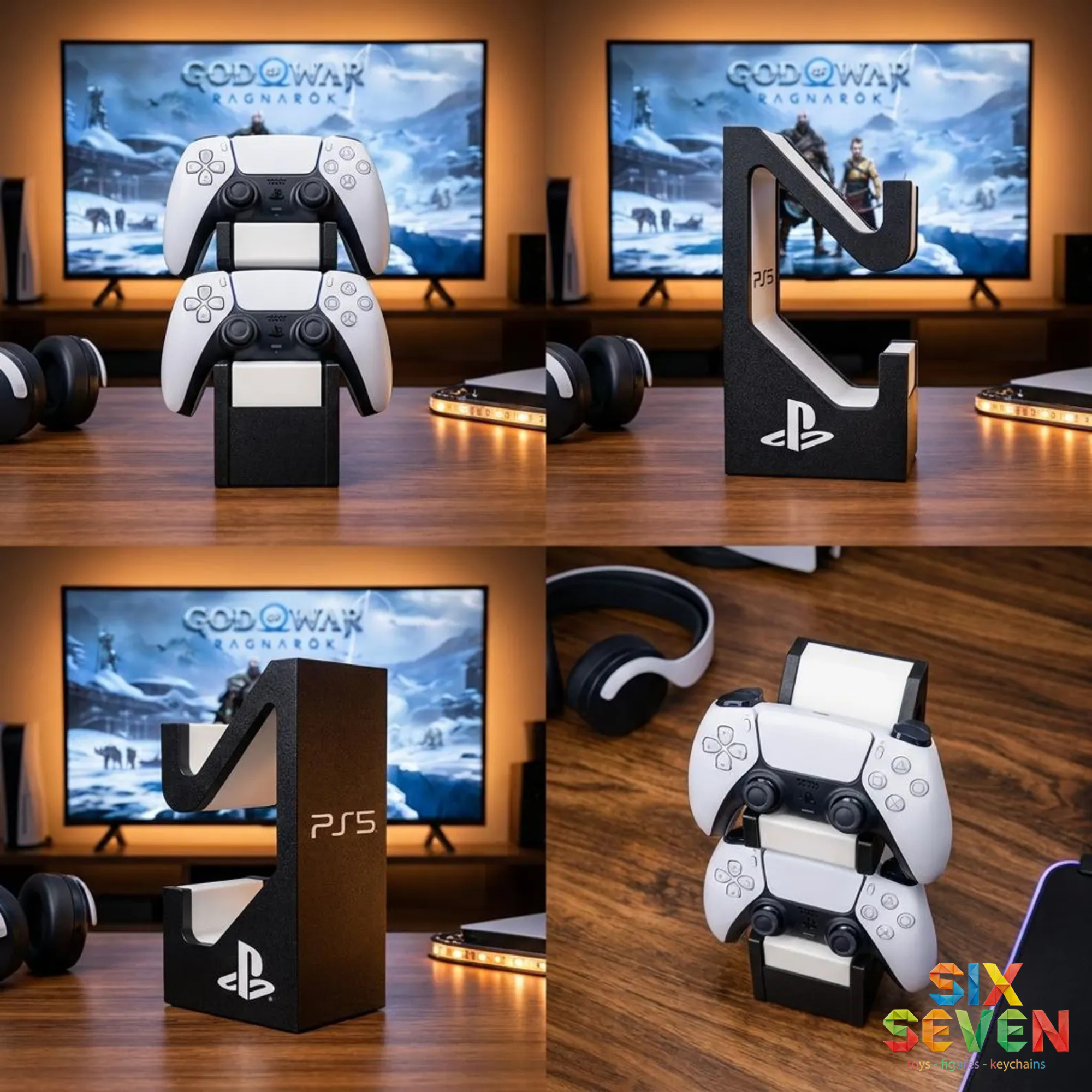 Vertical Stand for 1x 2 PS5 DualSense Controllers