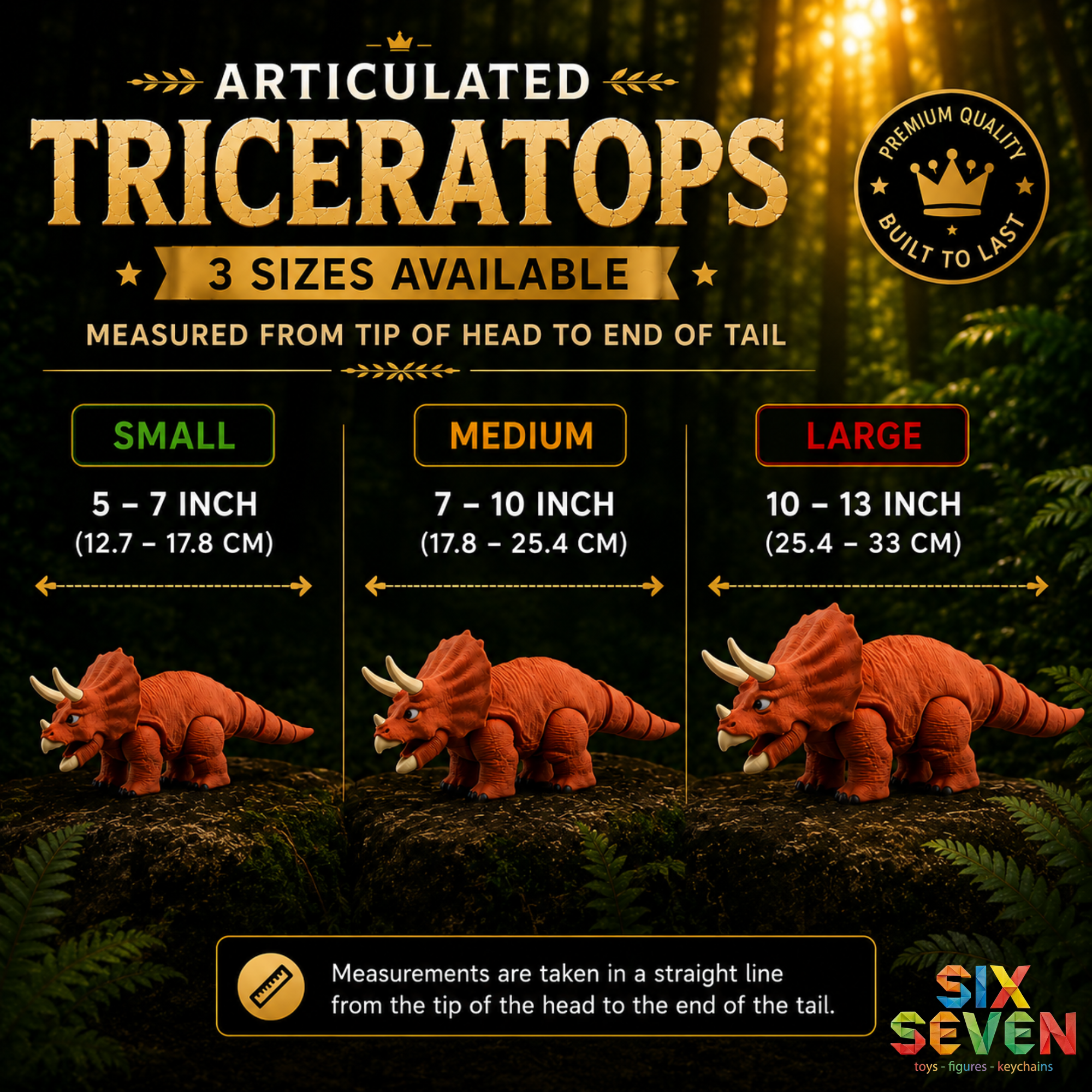 Articulated Triceratops Dinosaur Toy