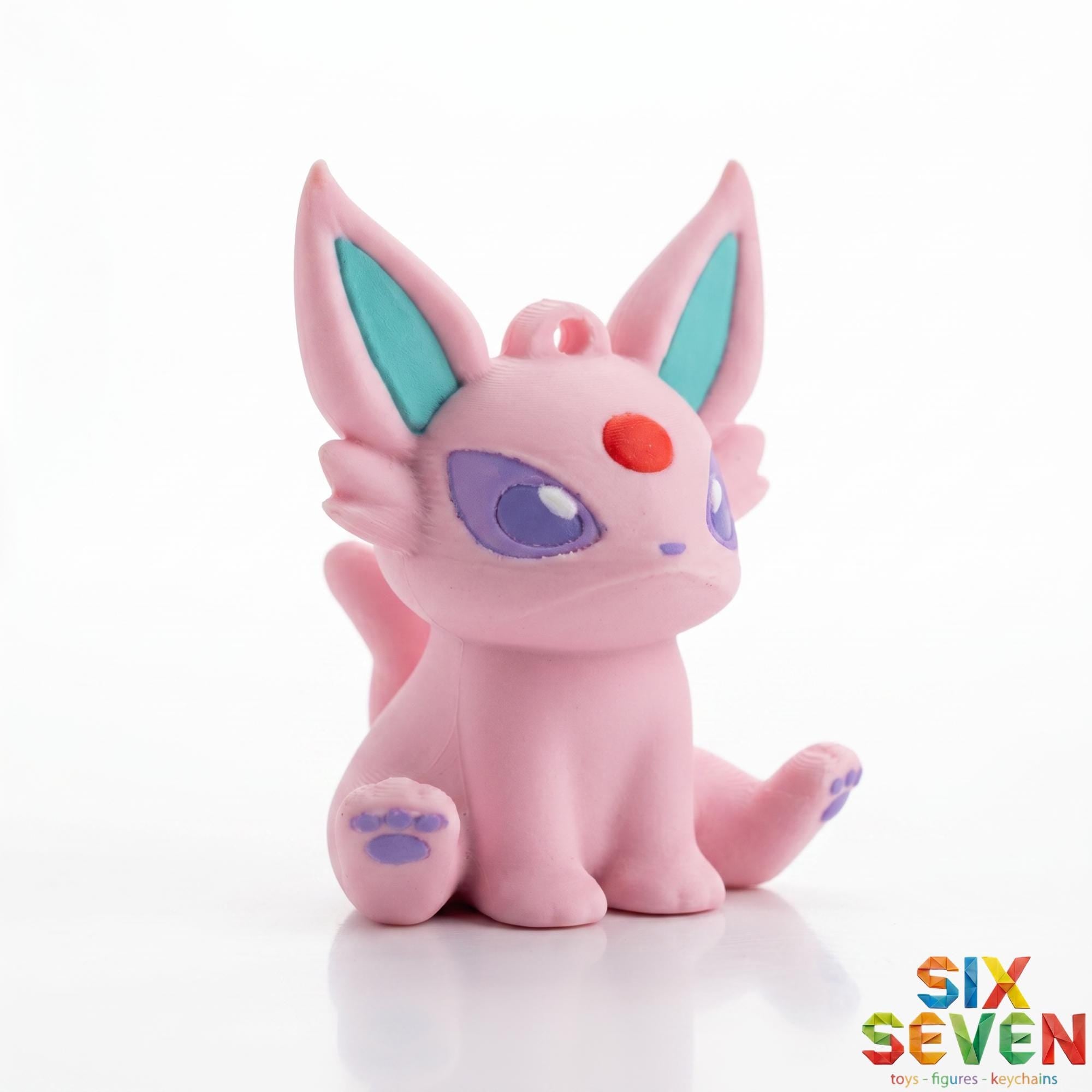 Pokemon Inspired Espeon Figure & Keychain