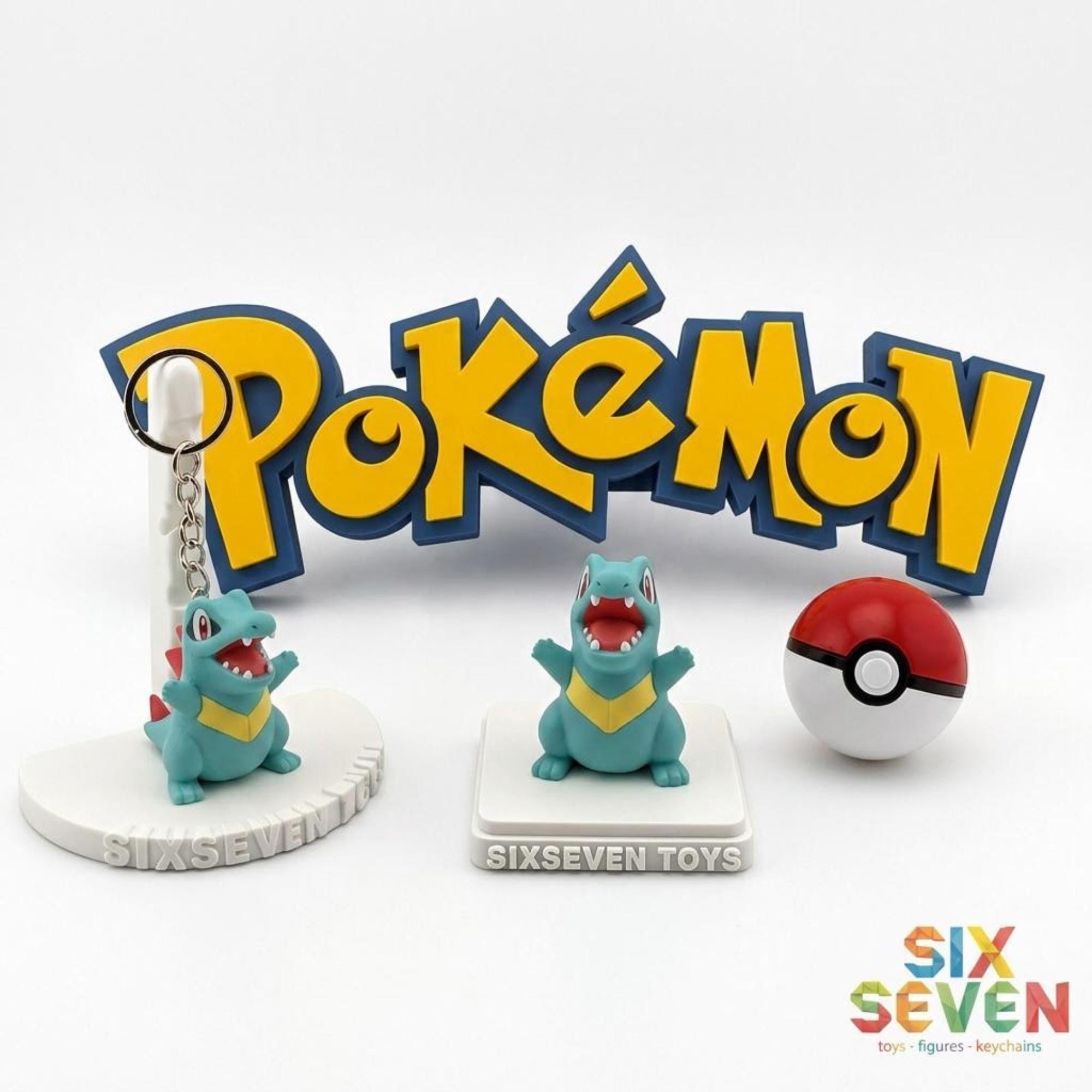 Pokemon Inspired Totodile Figure & Keychain