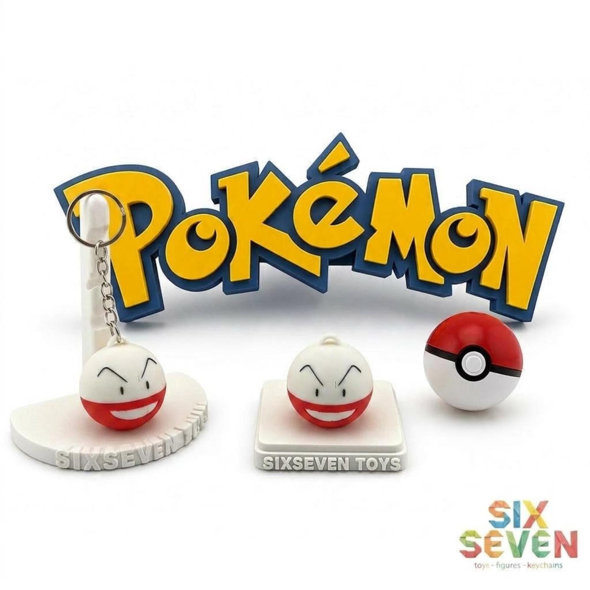 Pokemon Inspired Electrode Figure & Keychain