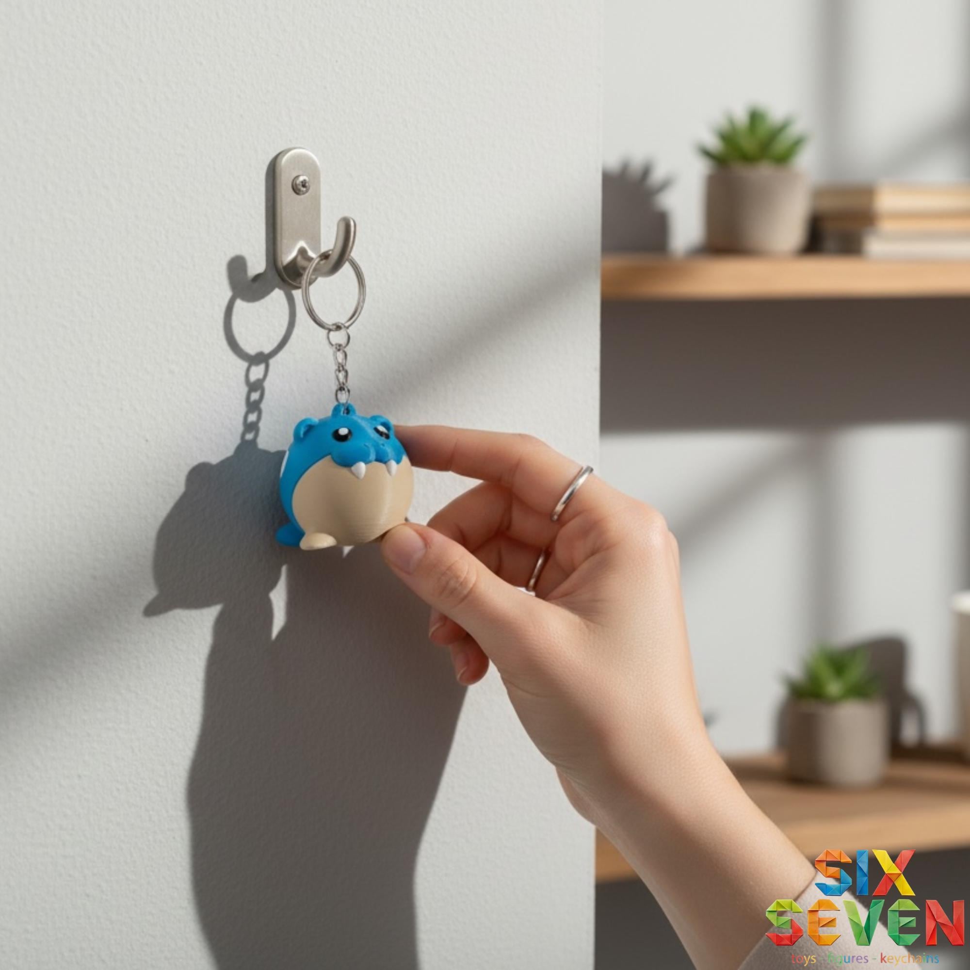 Pokemon Inspired Spheal Figure & Keychain