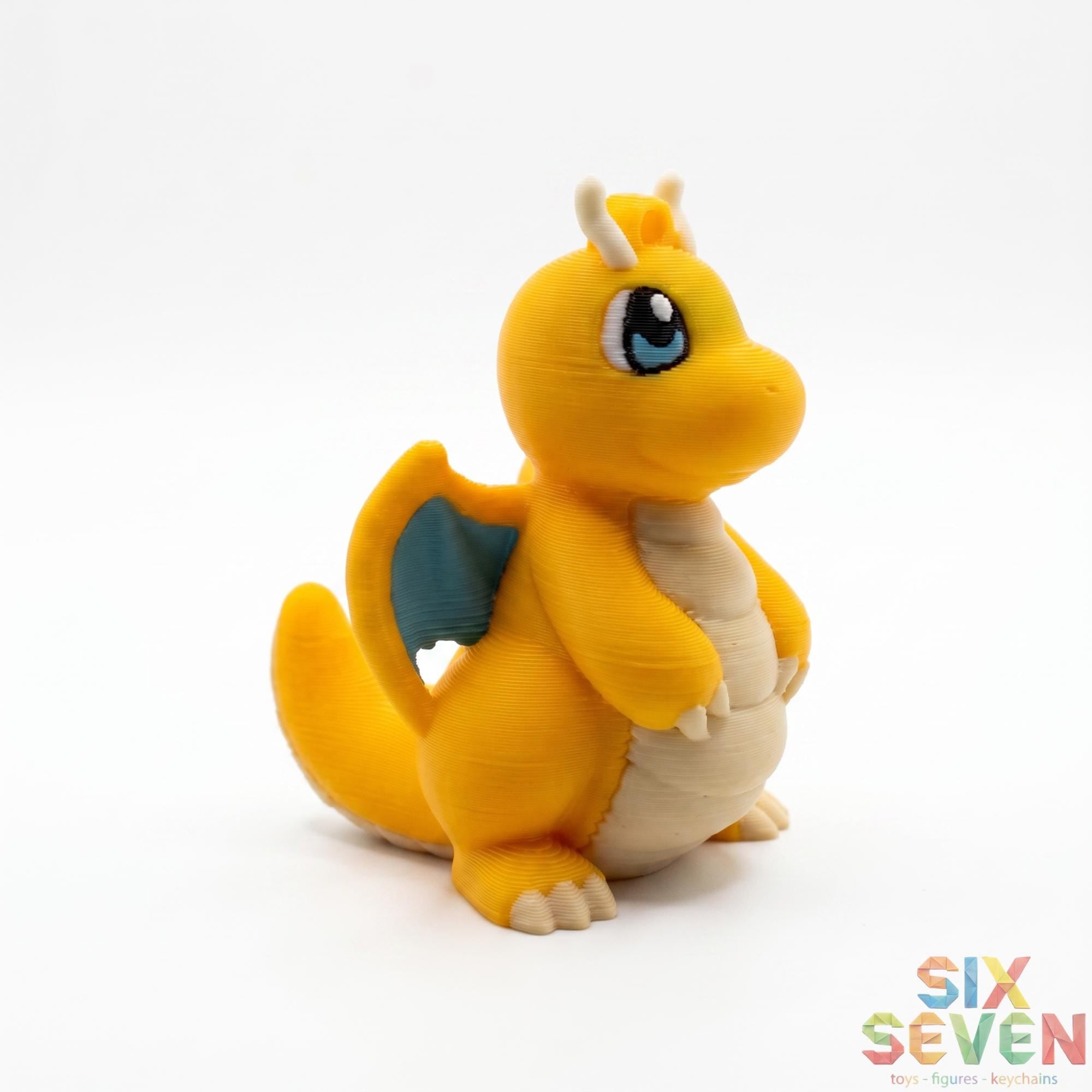 Pokemon Inspired Dragonite Figure & Keychain