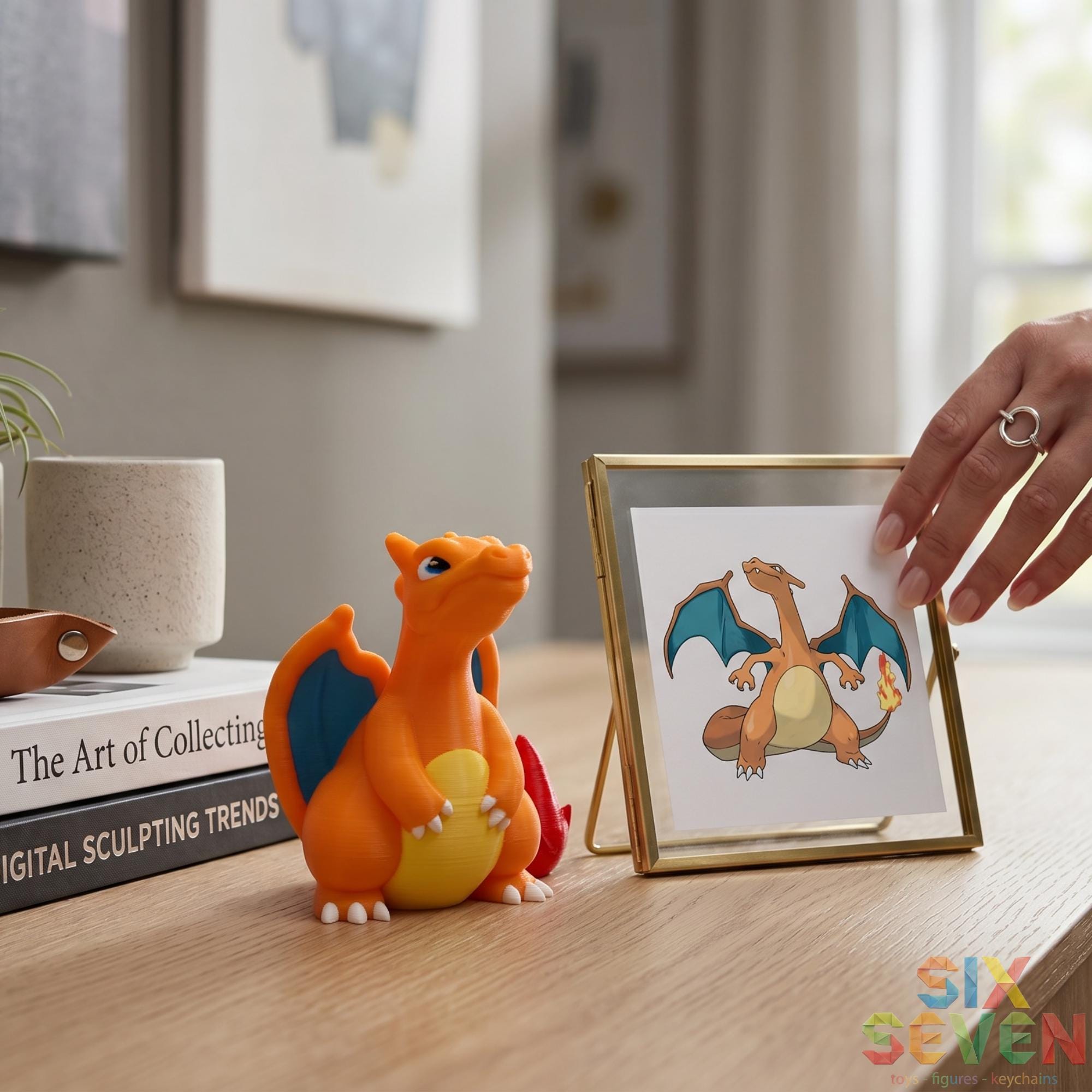 Pokemon Inspired Charizard Figure & Keychain