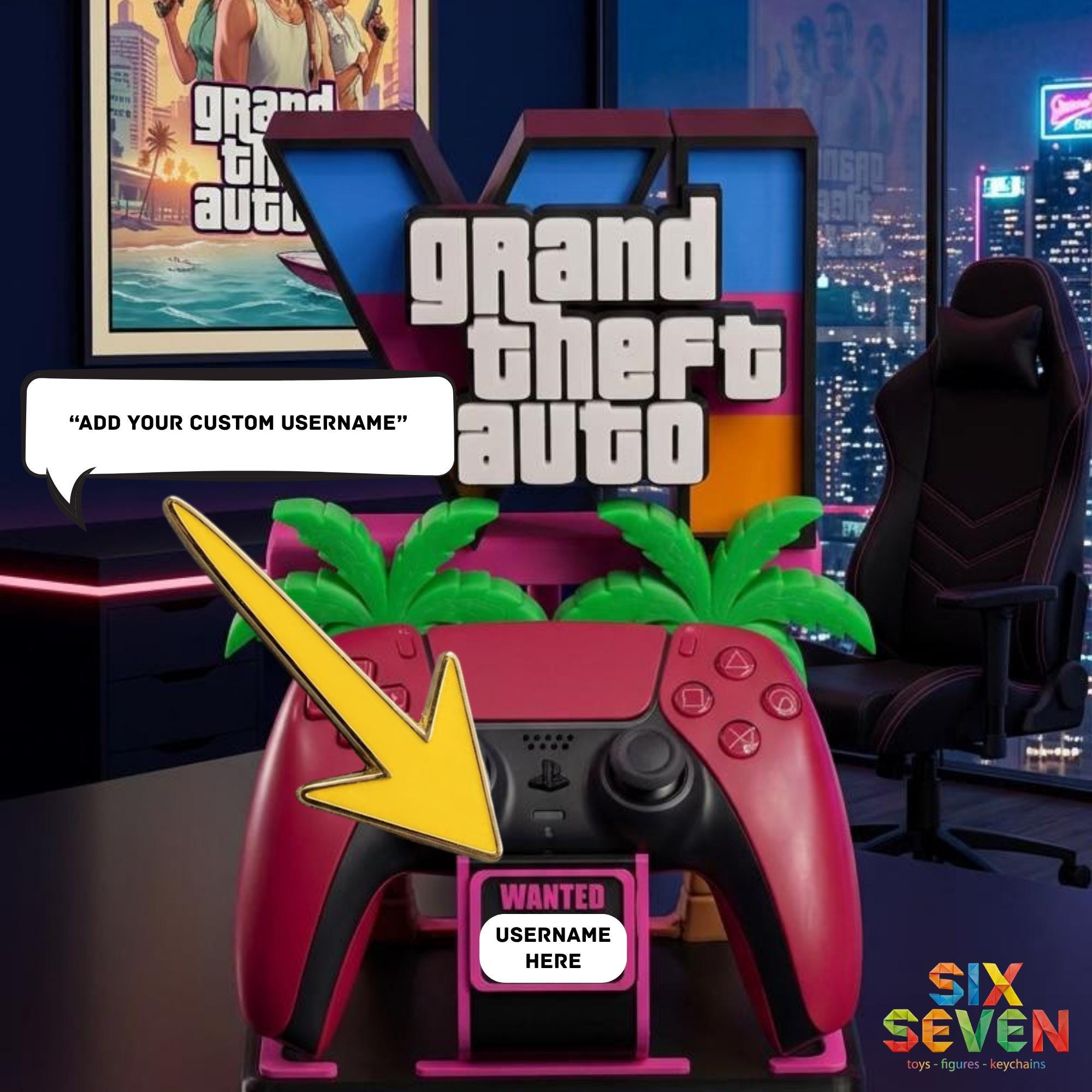 GTA 6 Inspired Gaming Controller Stand