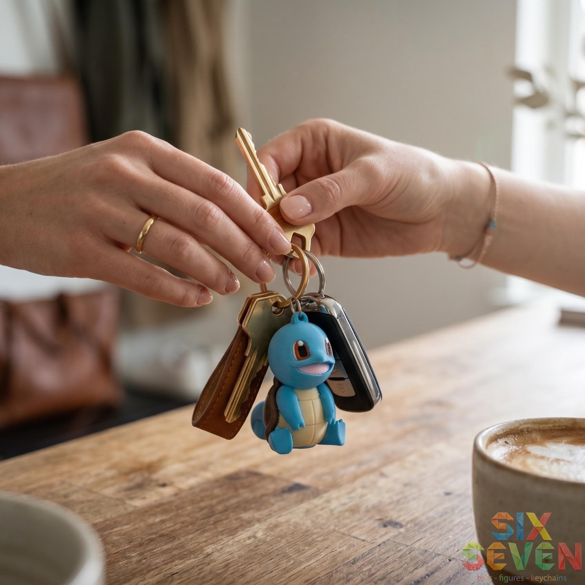 Pokemon Inspired Squirtle Figure & Keychain