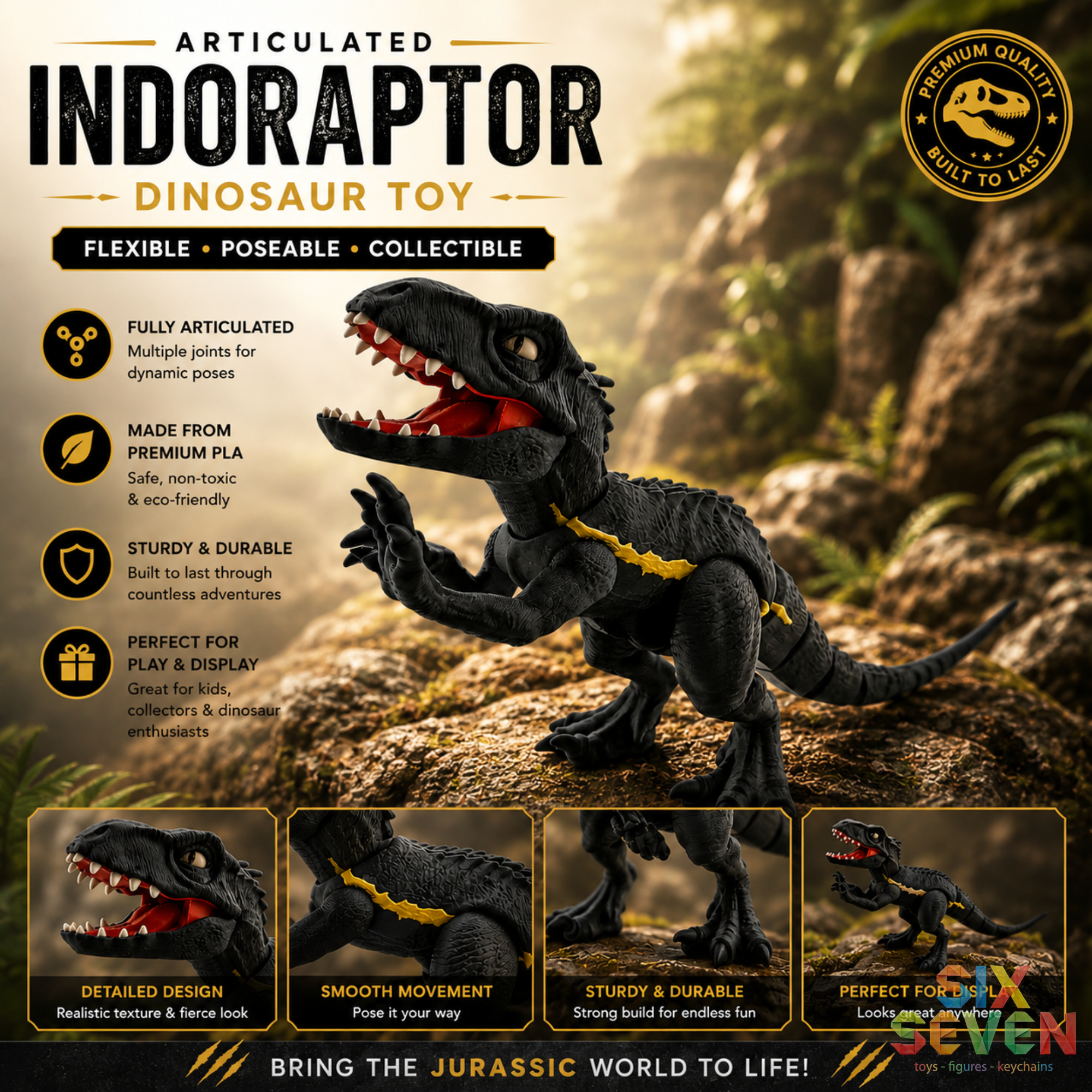 Articulated Indoraptor Dinosaur Toy