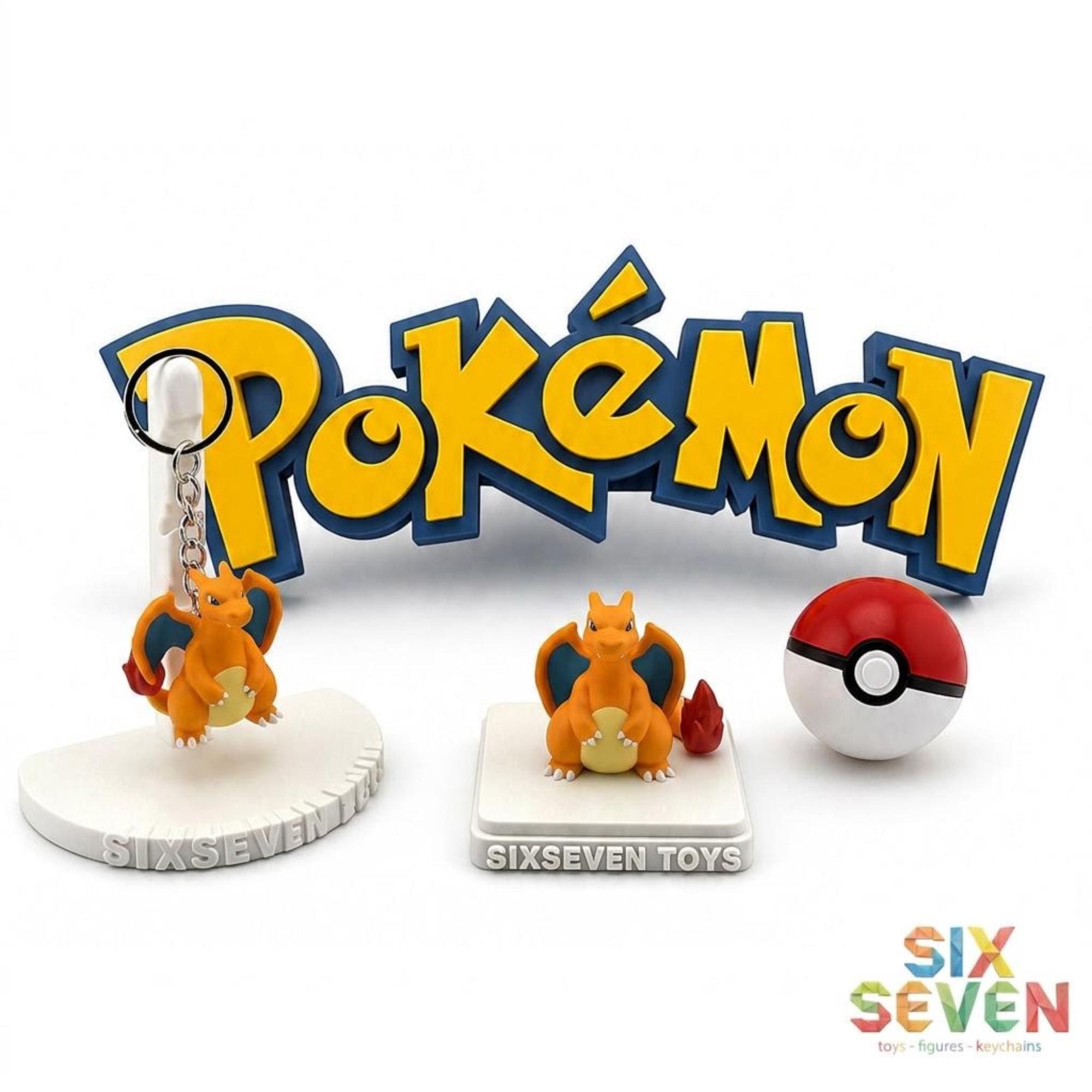 Pokemon Inspired Charizard Figure & Keychain