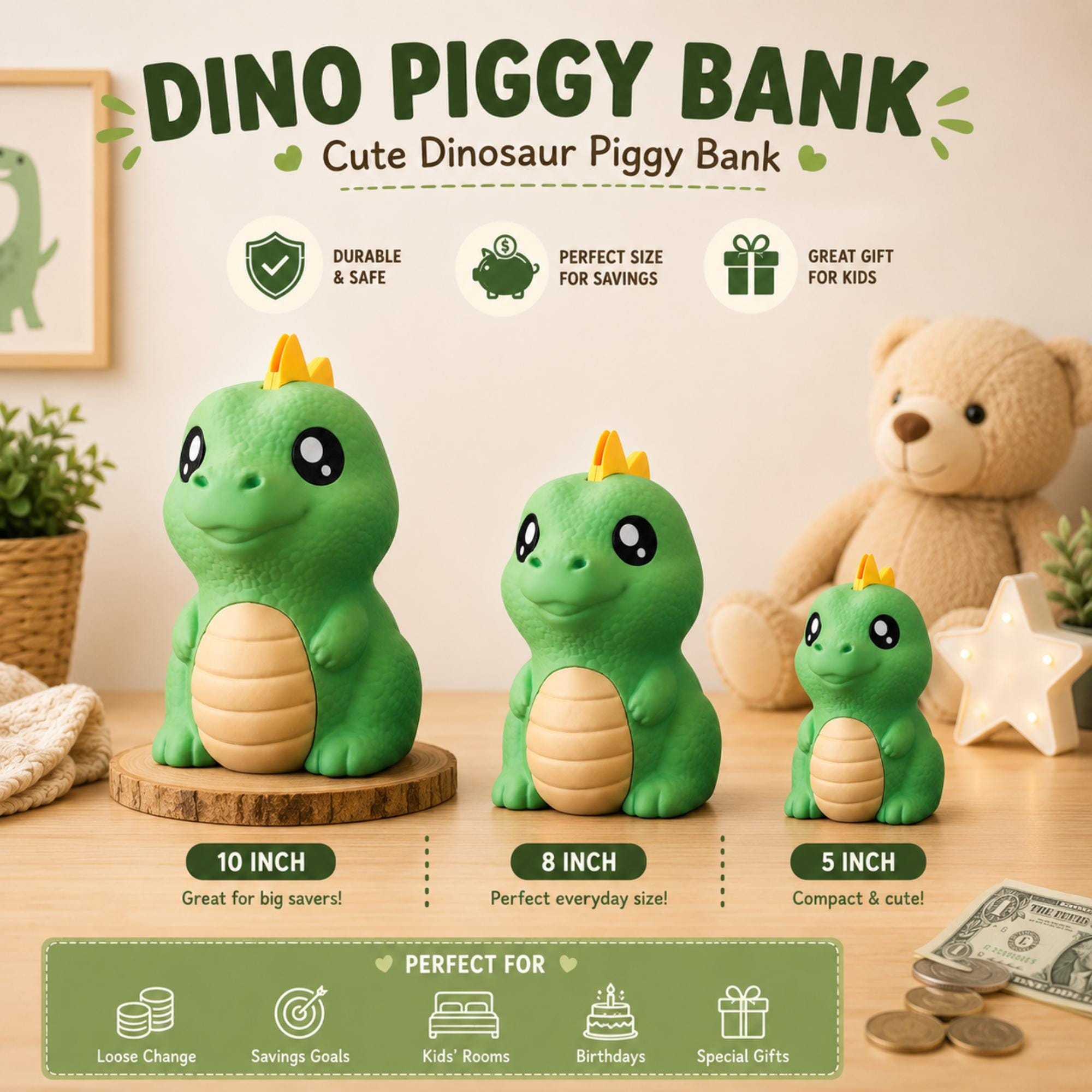 Dinosaur Piggy Bank